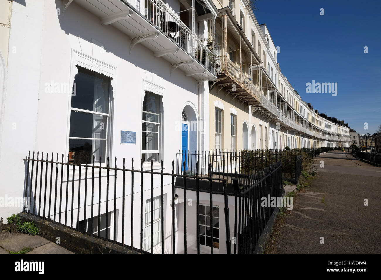 Royal York Crescent un raffinato esempio di architettura Georgiana nella zona di Clifton Bristol Foto Stock