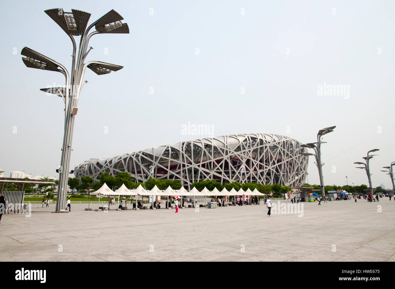 Pechino, Cina - 7 Maggio 2012: Stadio Nazionale di Pechino progettato per l'uso al 2008 Olimpiadi di estate e 2022 Olimpiadi invernali Foto Stock