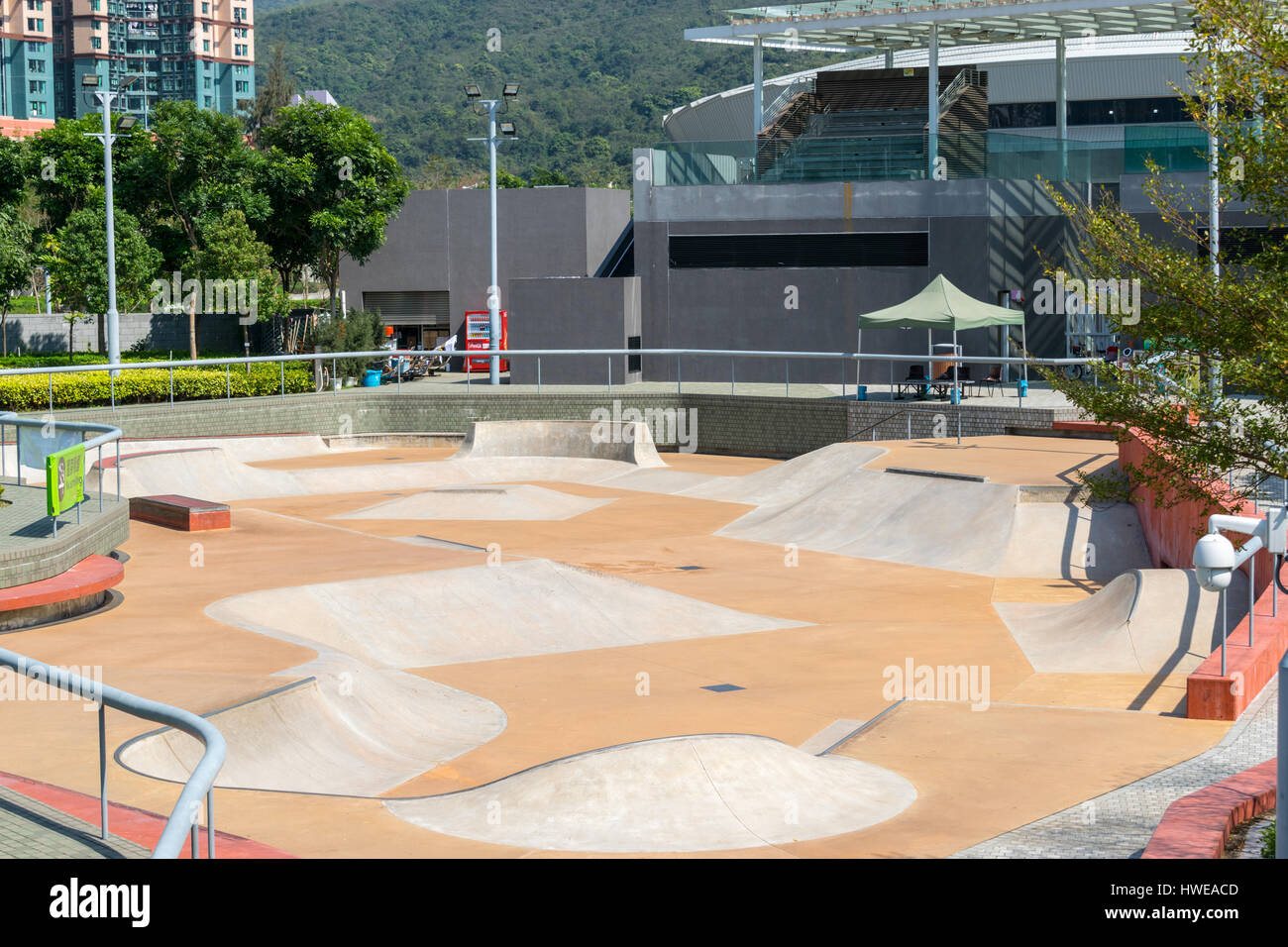 Skatepark in Tseung Kwan O distretto di Hong Kong Foto Stock