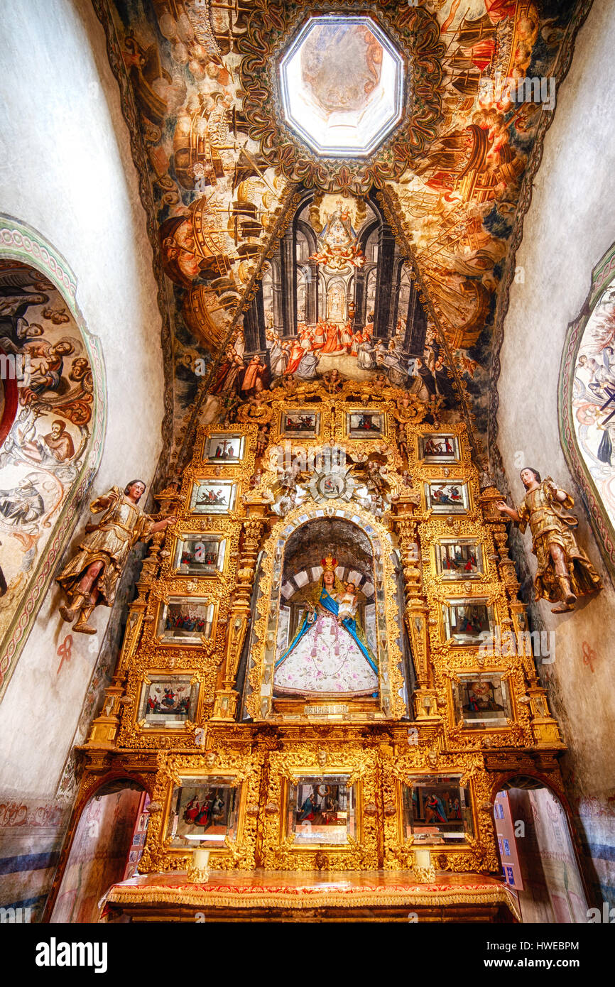Decorate complessamente ala del Santuario Atotonilco vicino a San Miguel De Allende, Messico. Foto Stock