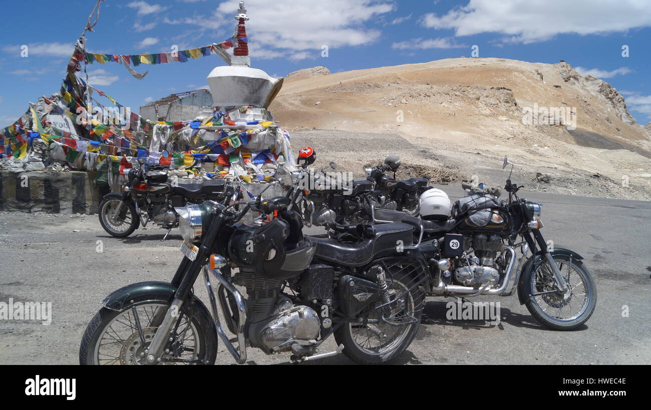 Ladakh leh in bicicletta Foto Stock