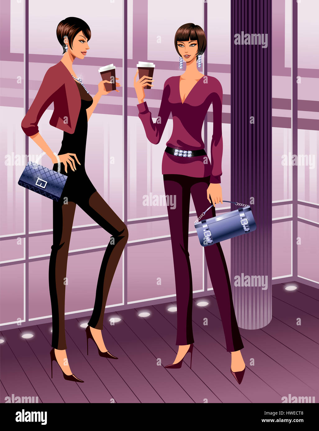 Adulto,solo adulti,bevanda,brunette,bar,casualmente vestito,cgi, sedia,refrigerazione,caffè,tazza da caffè,immagine a colori,computer grafica,cucina,cup,giorno,bere,bere,facile,espressivo,faccia a faccia,l'espressione del viso,femmina,cibo,industria alimentare,tempo libero,l'amicizia,parte anteriore Foto Stock