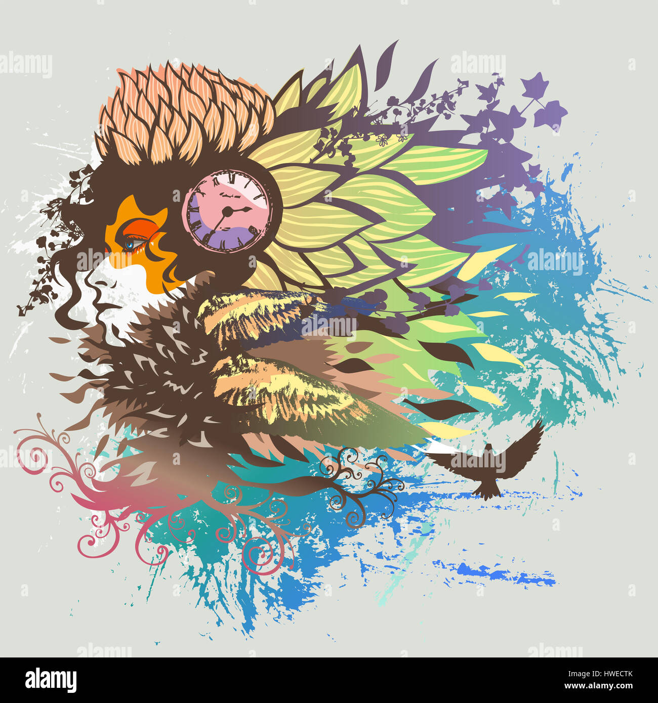 Volto Umano Donne Abstract Fashion Disegno Beauty Fiore Vettore Occhio Umano Abbozzare Femmina Moderno Femmina Faccia Close Up Close Up Donna Labbra Abstract Occhio Umano Flora Pattern Multi Colore Complessita Ornato Femminilita Creativita Staring