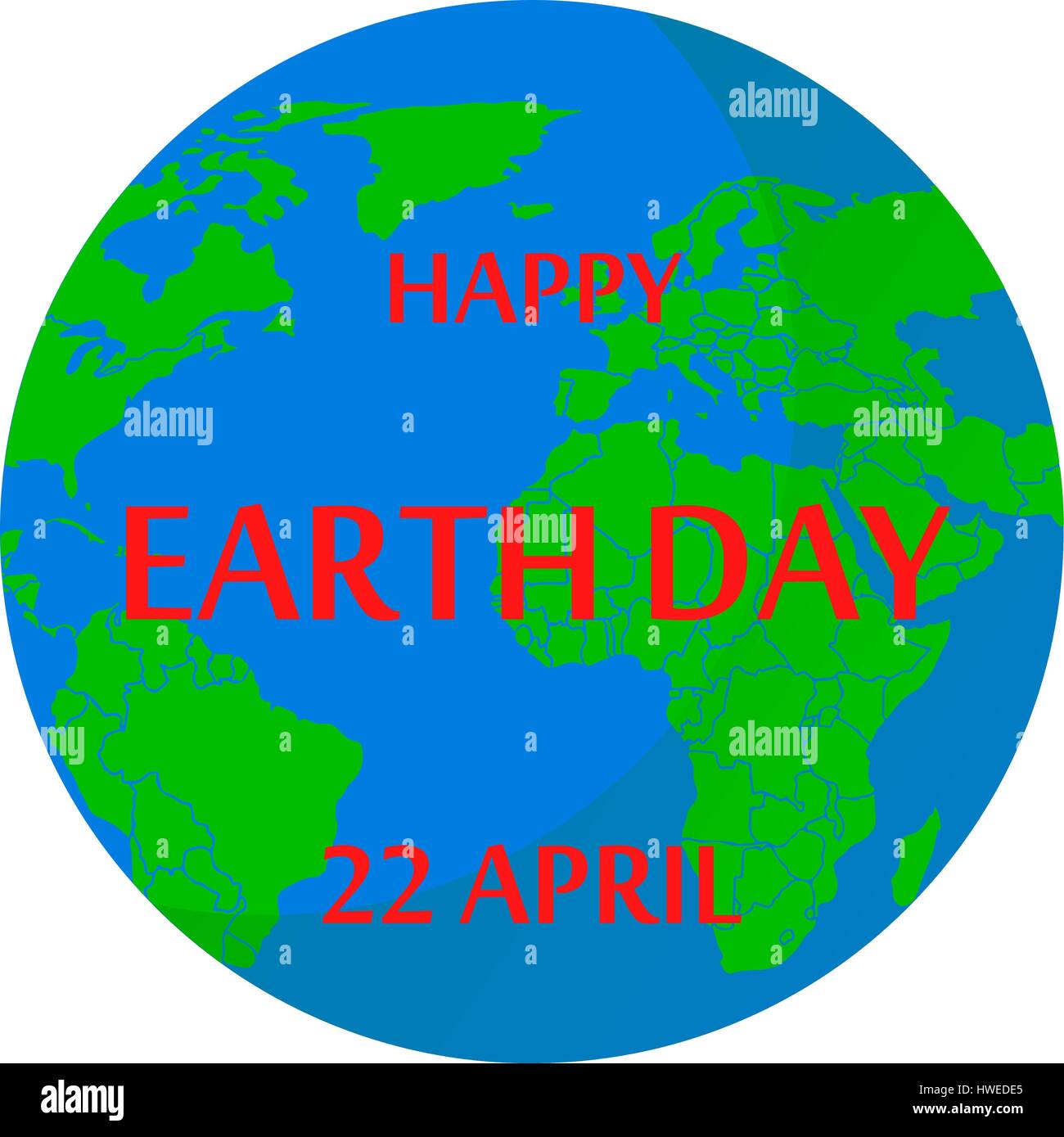 Poster per il compleanno della Terra con il testo su sfondo bianco Immagine  e Vettoriale - Alamy