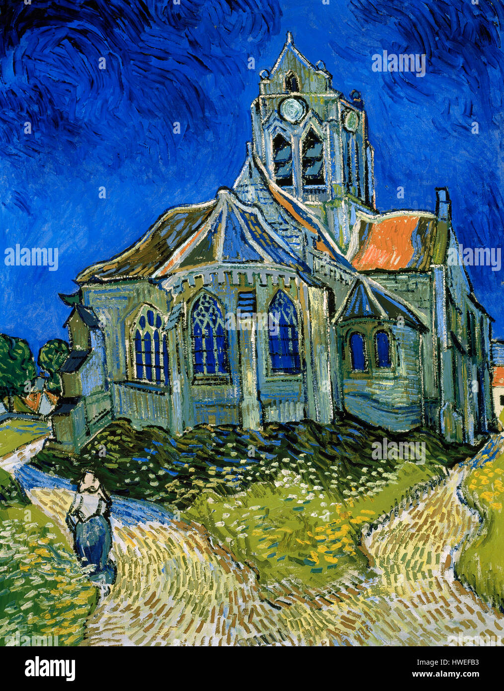 Vincent Van Gogh (1853-1890). Dutch Post-Impressionist pittore. La chiesa di Auvers-sur-Oise, vista dall'abside, 1890. Olio su tela. Il Museo d' Orsay. Parigi. La Francia. Foto Stock