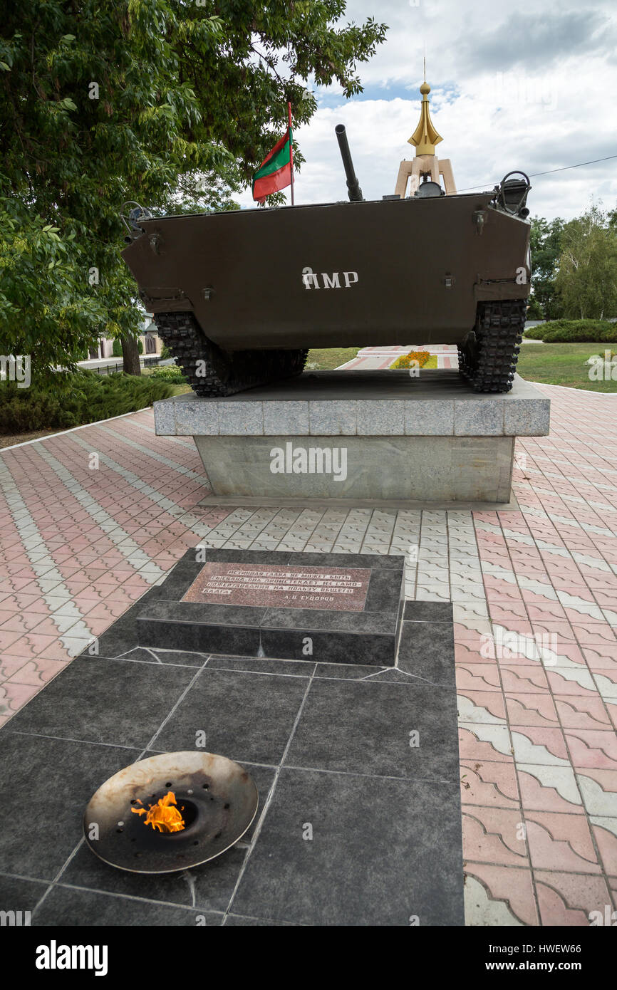 Bender, Repubblica di Moldavia, Memoriale al conflitto in Transnistria Foto Stock