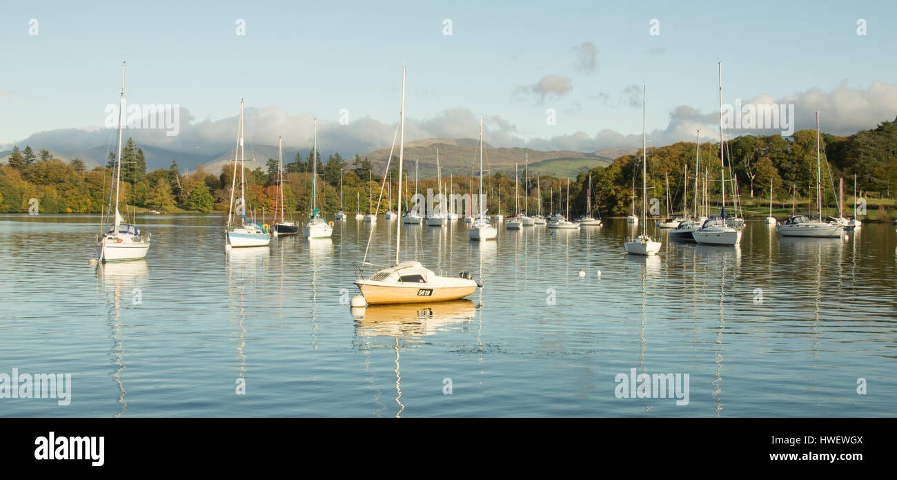 Windermere dal traghetto Nab, Bowness-on-Windermere Foto Stock