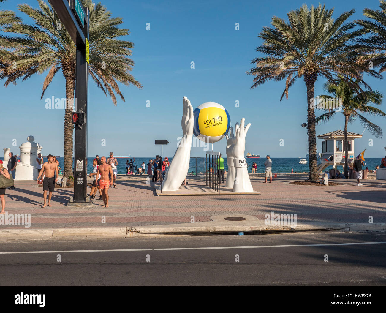 Il segno della Swatch grande volley 2017 Concorrenza Fort Lauderdale, Florida tenutasi il 7 febbraio a 12 2017, la FIVB World Tour Foto Stock