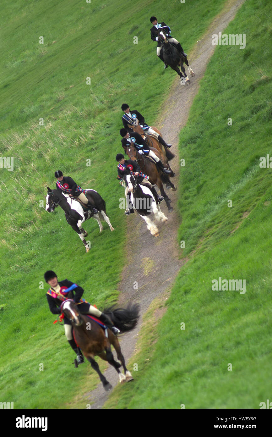 A cavallo dei confini, Berwick-upon-Tweed Foto Stock