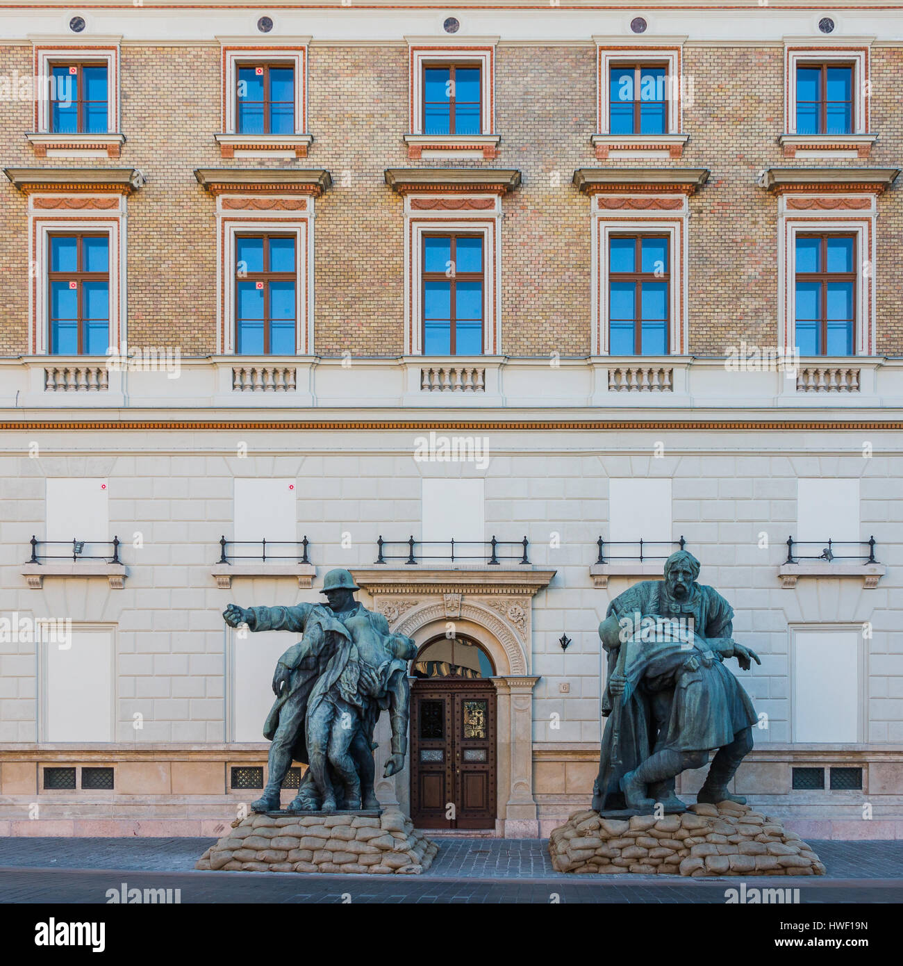 Statue la pubblicità di una guerra mondiale mi mostra a Budapest Foto Stock