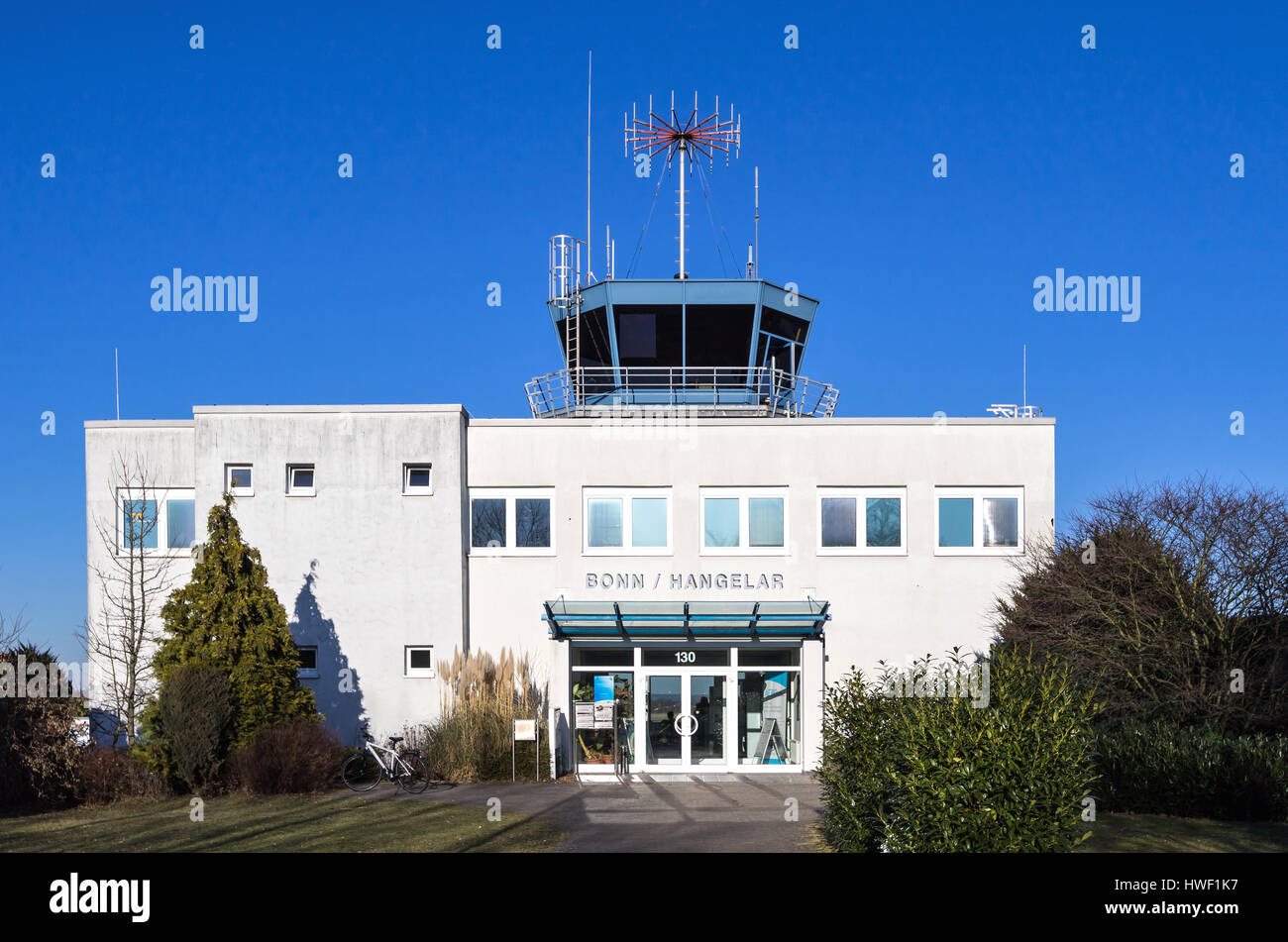 Bonn/Hangelar airfield edificio Foto Stock
