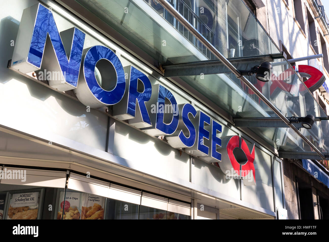 Nordsee ristorante. Nordsee è un tedesco di fast food della catena di ristorante specializzato in piatti di mare. Foto Stock