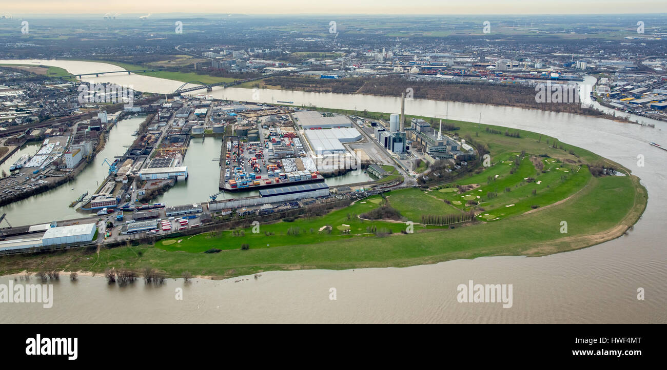 La produzione combinata di calore e di power station Lausward; centrale a ciclo combinato; gas e turbina a vapore power station; teleriscaldamento; Stadtwerke Düsseldorf Gmb Foto Stock