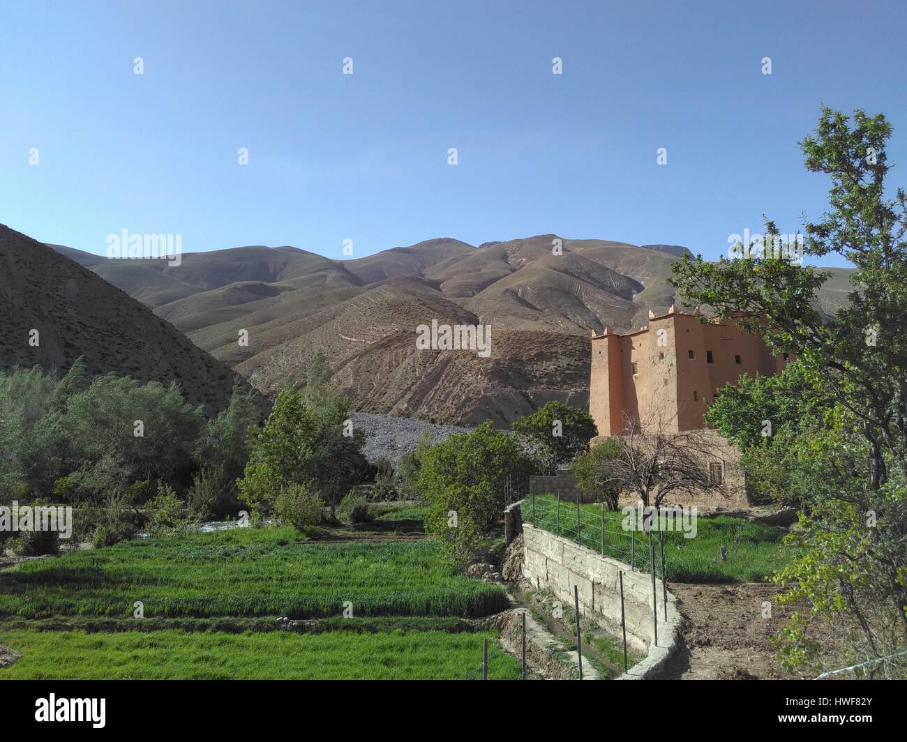 Vecchio edificio Kasbah in Marocco di Dades Valley Foto Stock