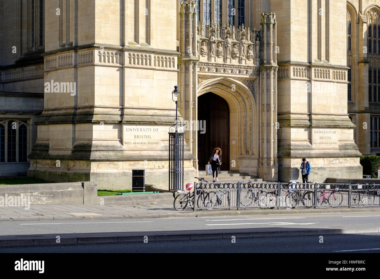 L'Università di Bristol edificio in cima Park Street Foto Stock