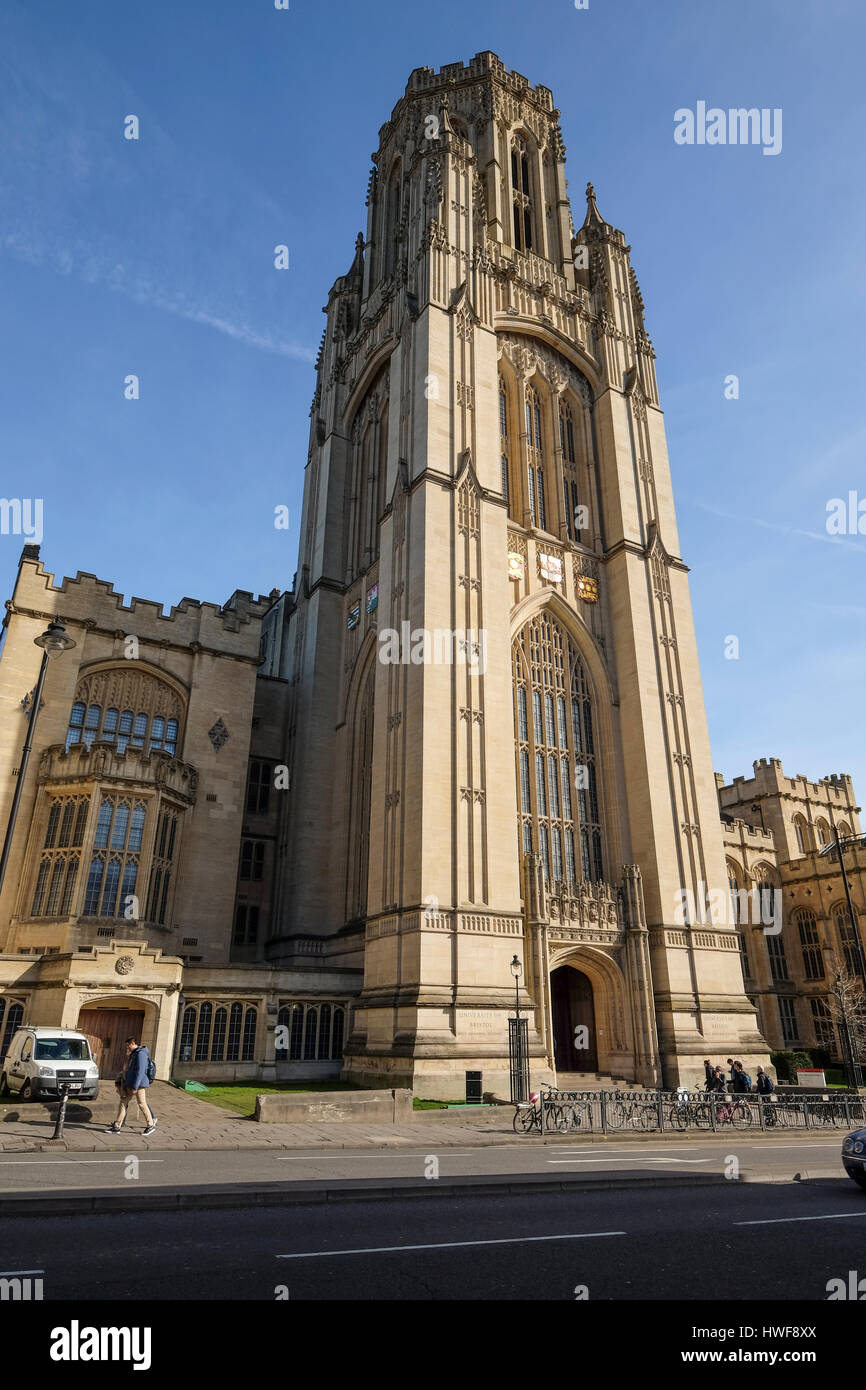 L'Università di Bristol edificio in cima Park Street Foto Stock
