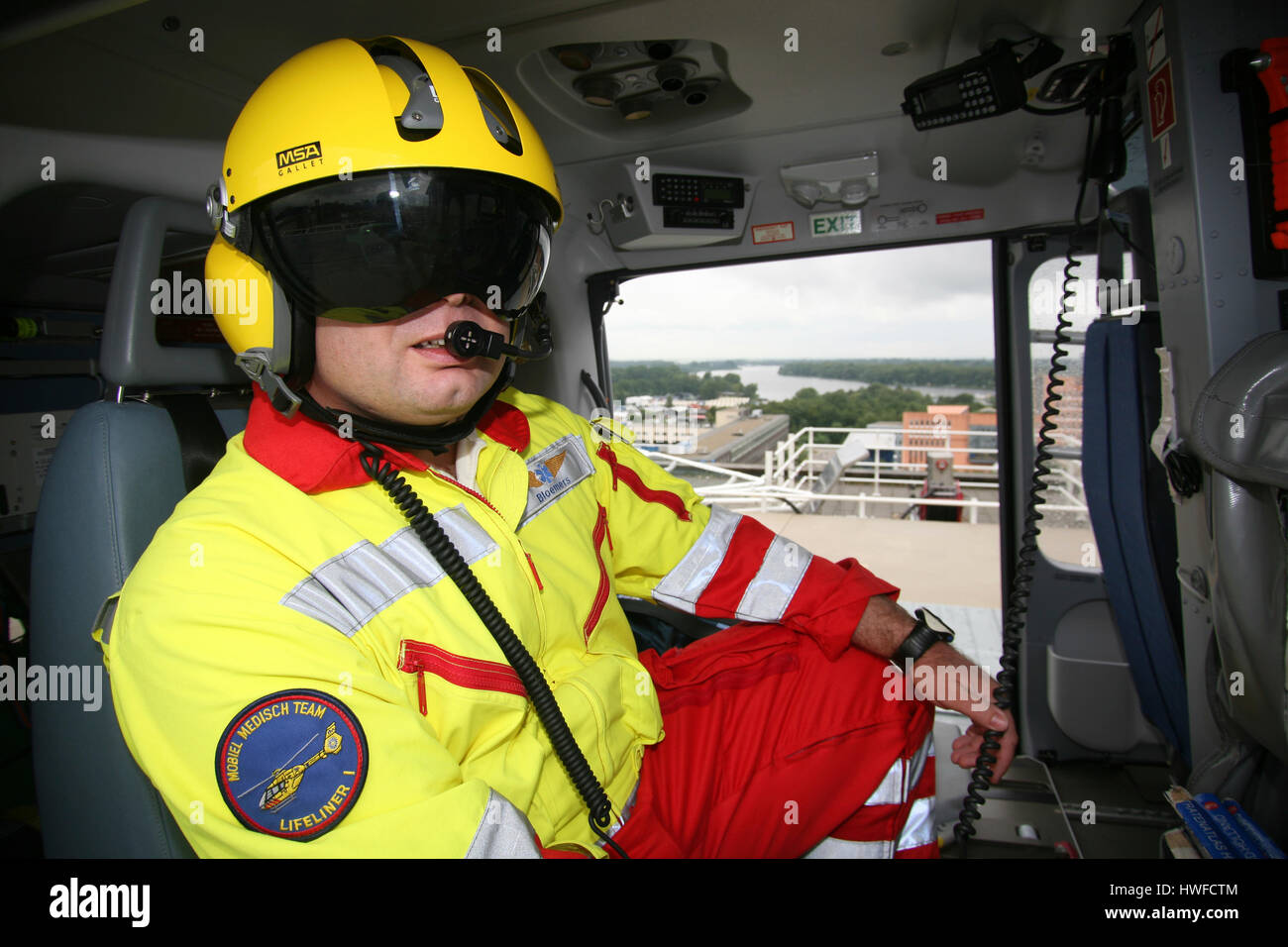 Air Ambulance in Olanda Foto Stock