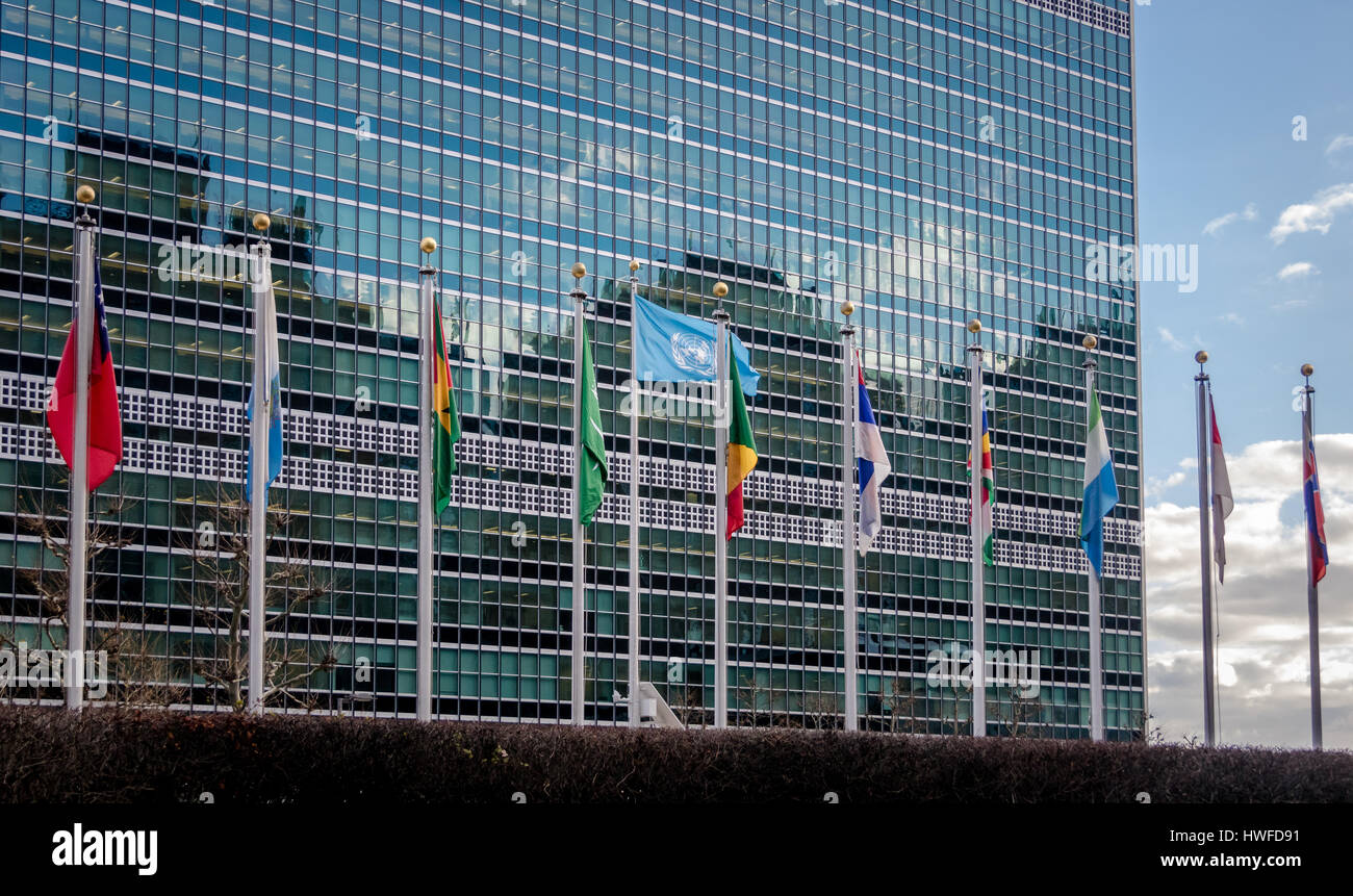 Sede centrale delle Nazioni Unite - New York, Stati Uniti d'America Foto Stock