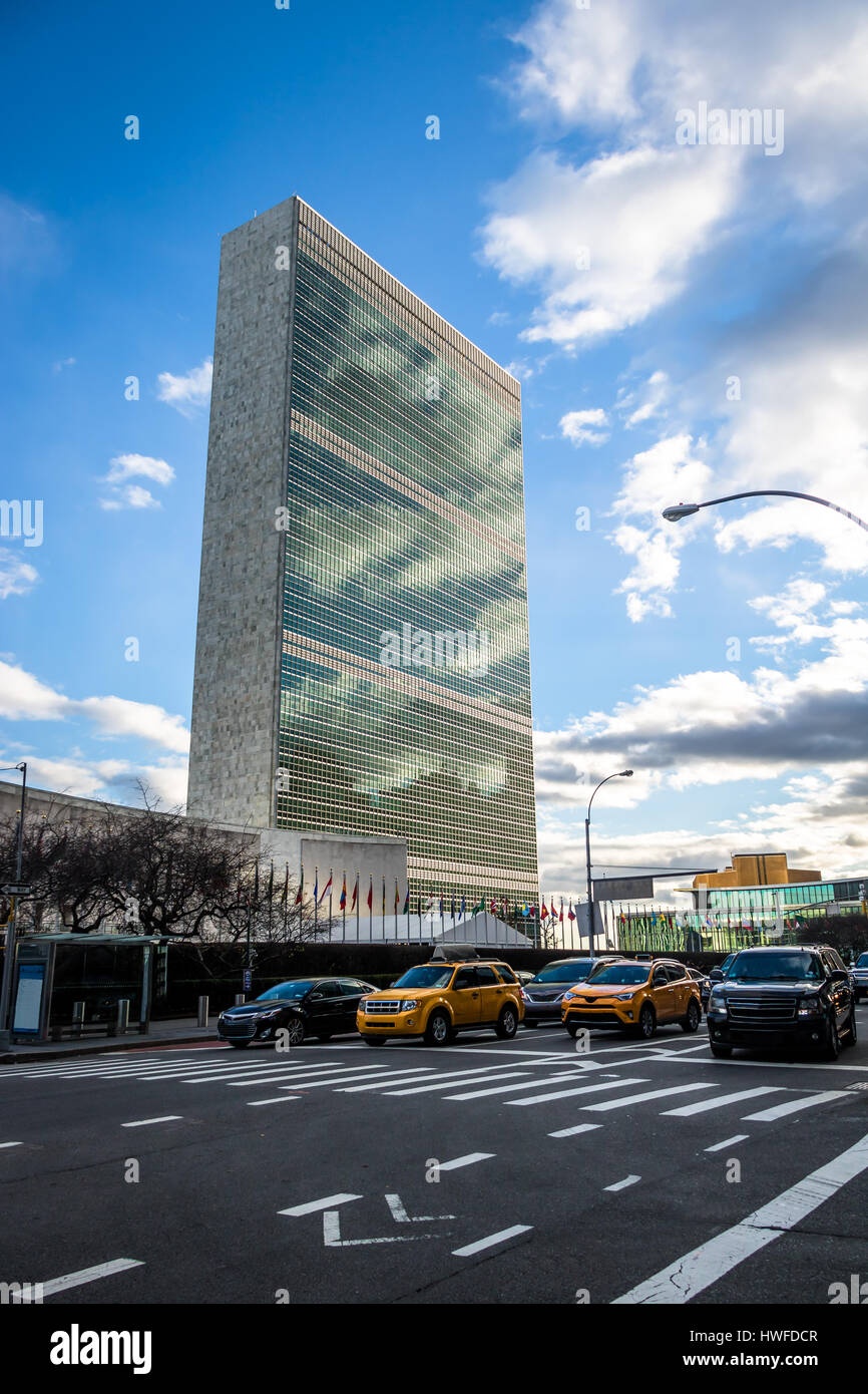 Sede centrale delle Nazioni Unite - New York, Stati Uniti d'America Foto Stock