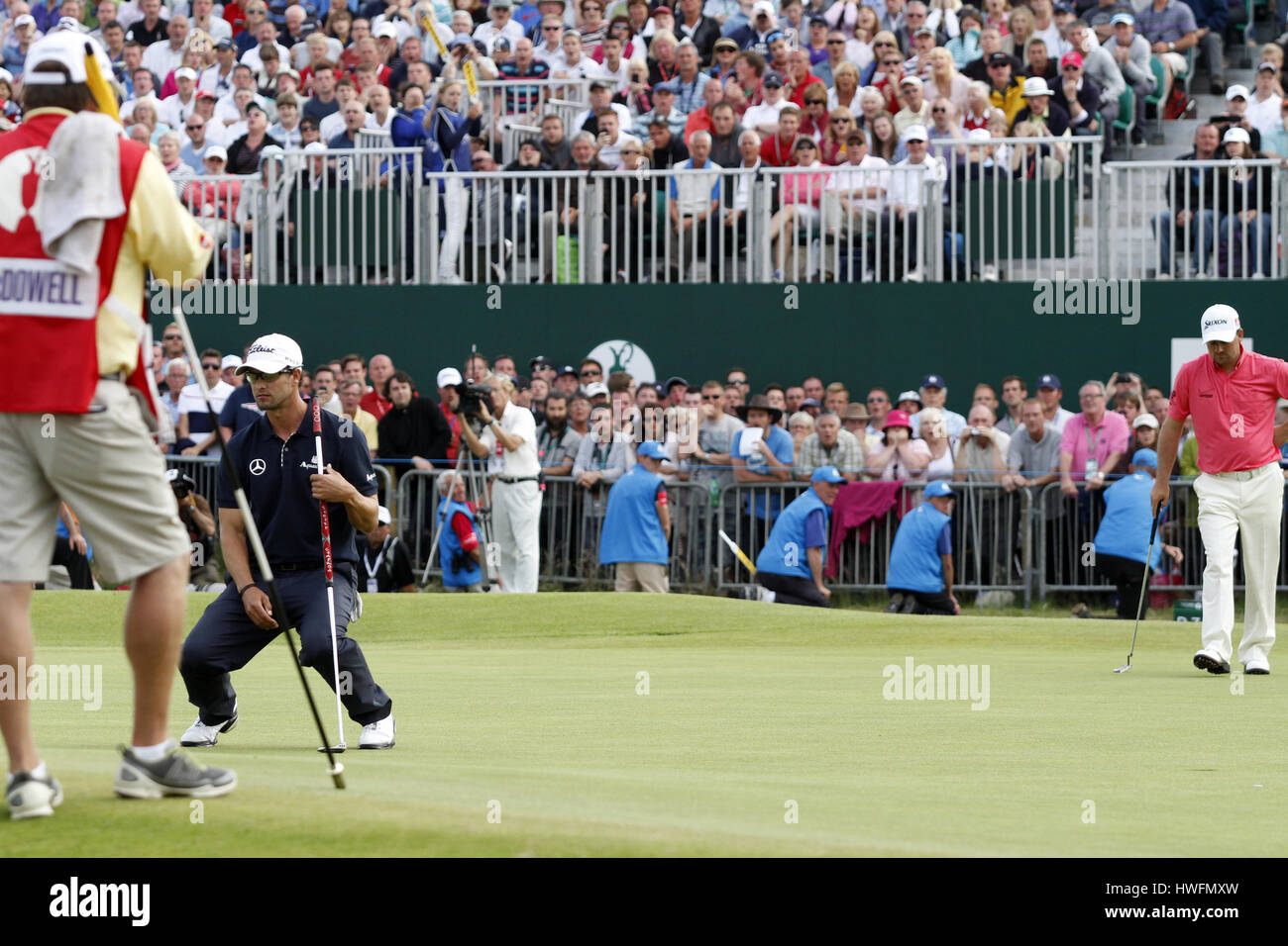 ADAM SCOTT manca un putt su 18TH DI APRIRE IL CAMPIONATO OPEN 2012 LYTHAM & ST.ANNES LANCASHIRE INGHILTERRA 22 Luglio 2012 Foto Stock