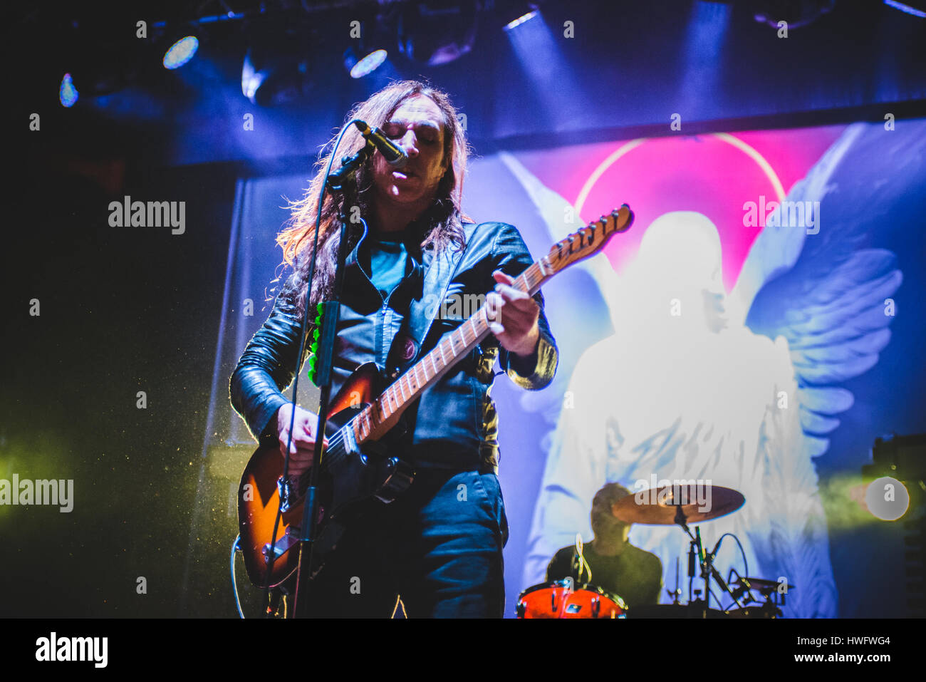 Venaria, Italia. 20 Mar, 2017. Marzo 20, 2017: Afterhours esibizioni dal vivo sul palco del Teatro della Concordia a Venaria per loro 'Folfiri o Folfox club tour' 2017 Foto: Cronos/Alessandro Bosio Credito: Cronos Foto/Alamy Live News Foto Stock
