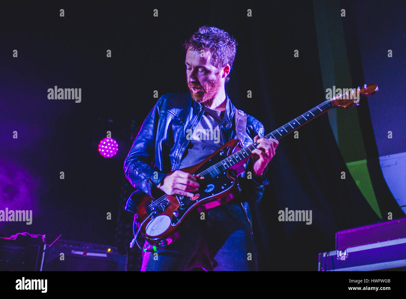 Venaria, Italia. 20 Mar, 2017. Marzo 20, 2017: Afterhours esibizioni dal vivo sul palco del Teatro della Concordia a Venaria per loro 'Folfiri o Folfox club tour' 2017 Foto: Cronos/Alessandro Bosio Credito: Cronos Foto/Alamy Live News Foto Stock