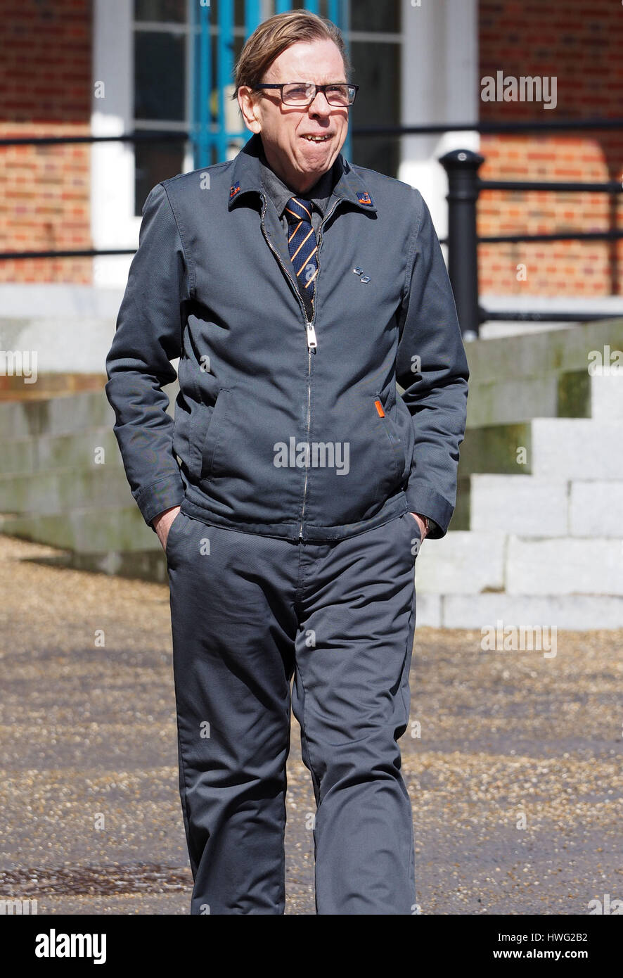 L'attore Timothy Spall riprese presso Poundbury in Dorset, UK Credit: Dorset Media Service/Alamy Live News Foto Stock