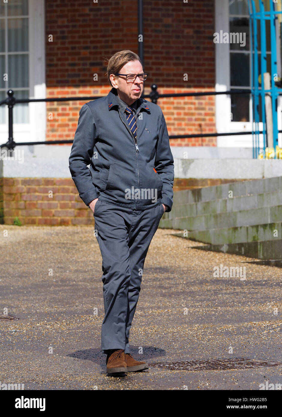 L'attore Timothy Spall riprese presso Poundbury in Dorset, UK Credit: Dorset Media Service/Alamy Live News Foto Stock