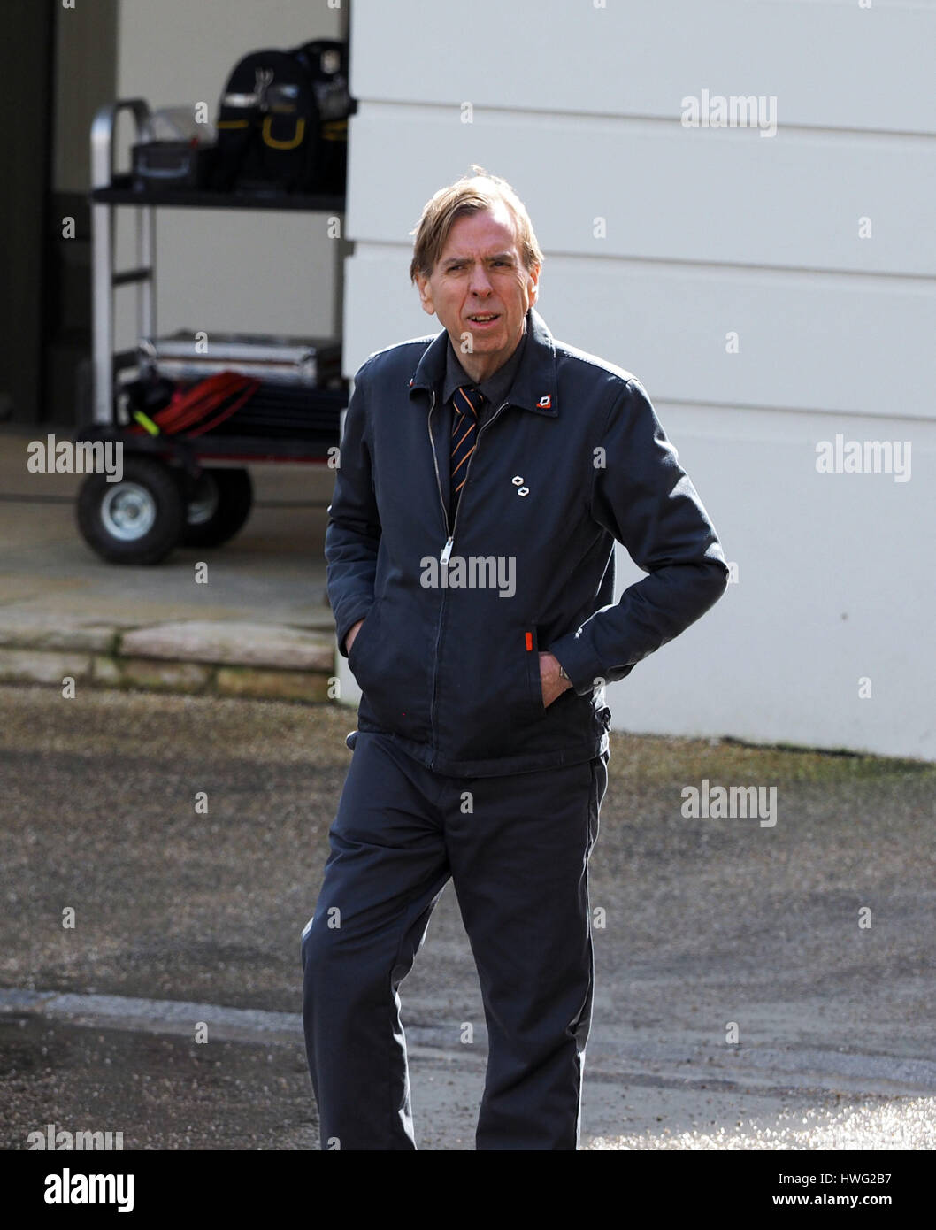 L'attore Timothy Spall riprese presso Poundbury in Dorset, UK Credit: Dorset Media Service/Alamy Live News Foto Stock