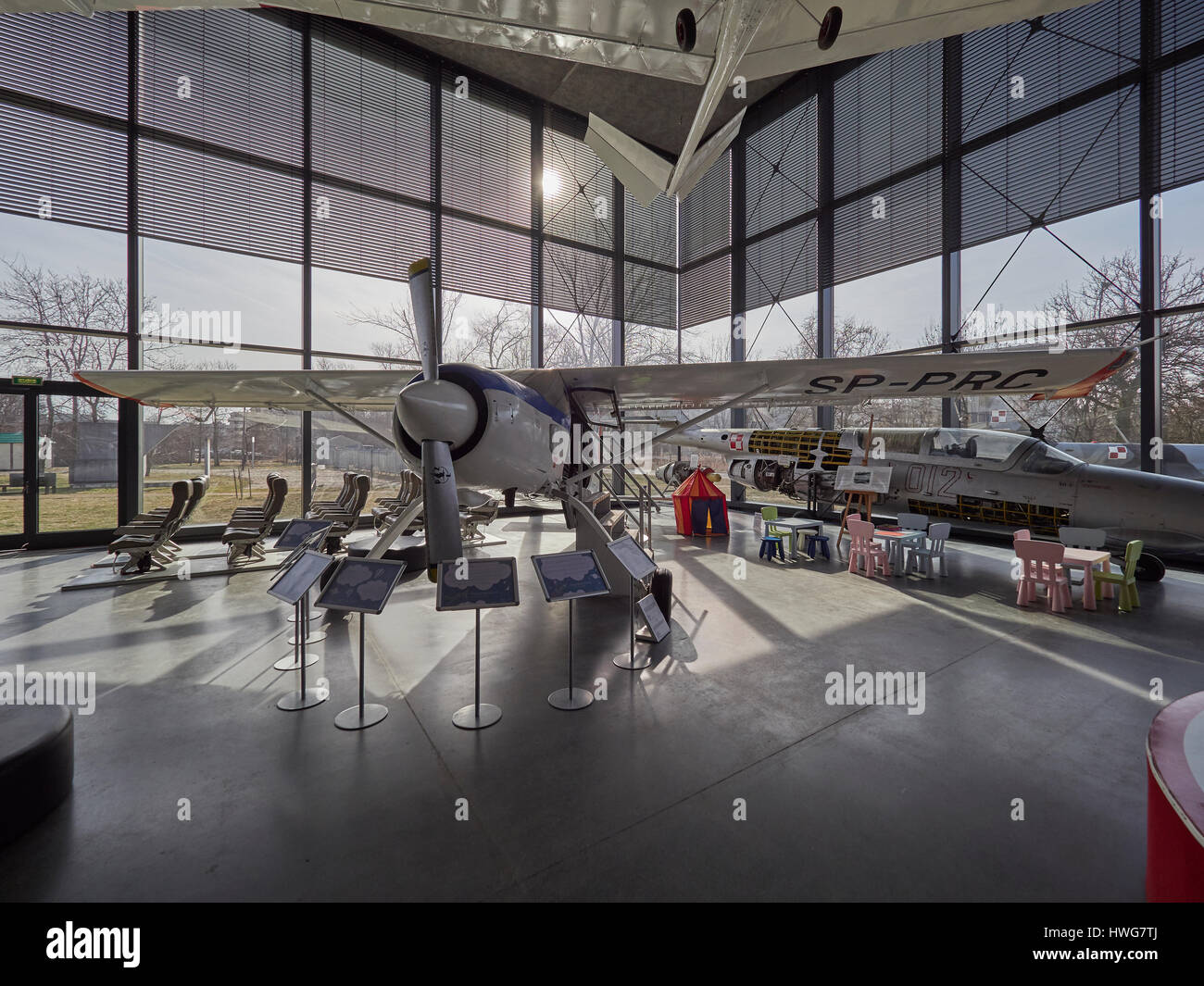 Il polacco PZL-Warszawa PZL-105 Flaming STOL aeromobile a Cracovia Aviation Museum in Polonia Foto Stock
