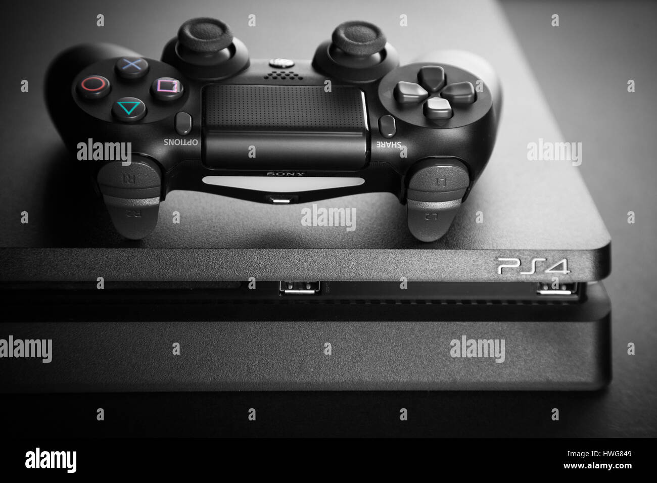 Playstation 4 Console di gioco Foto Stock