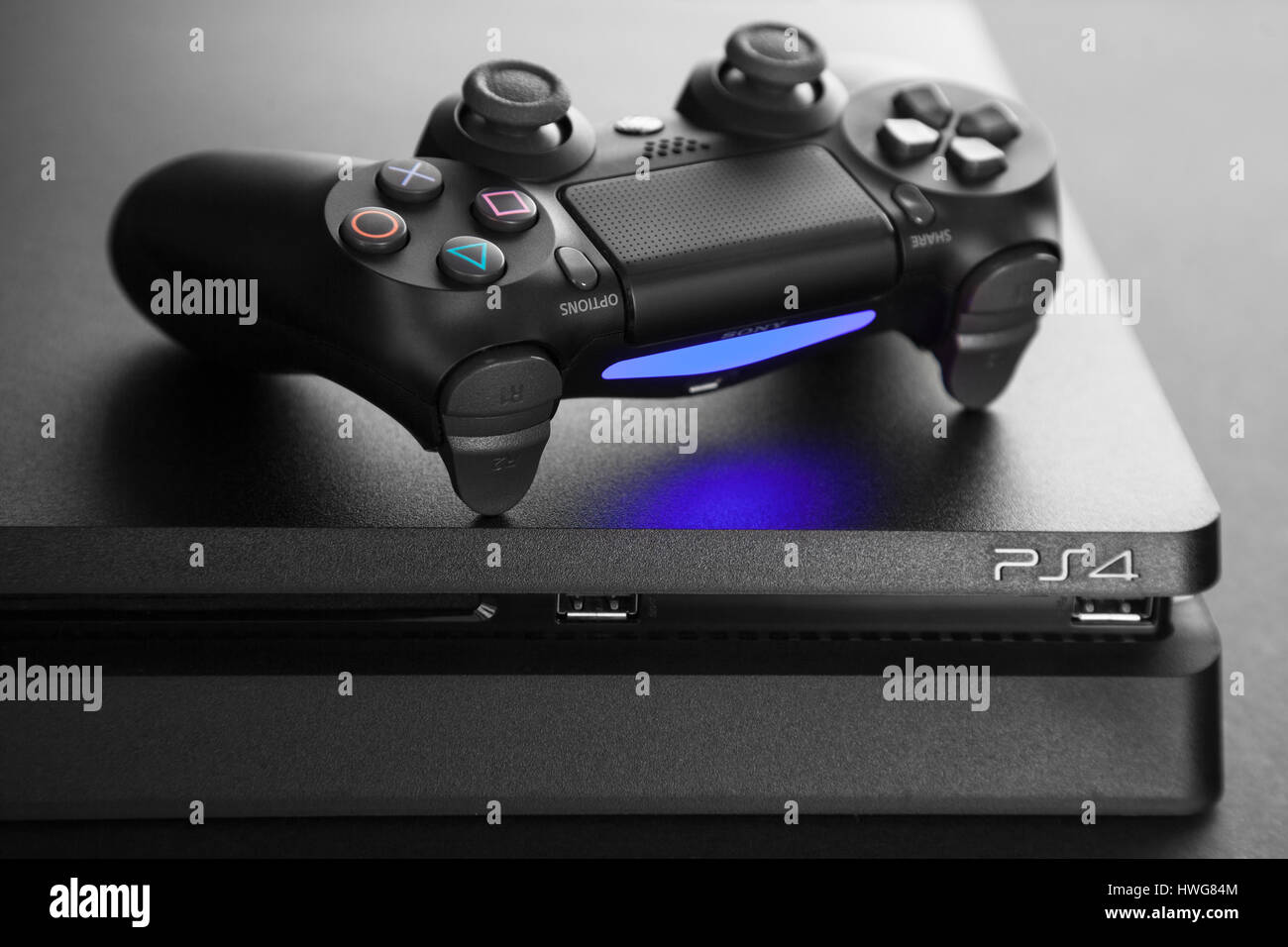Playstation 4 Console di gioco Foto Stock