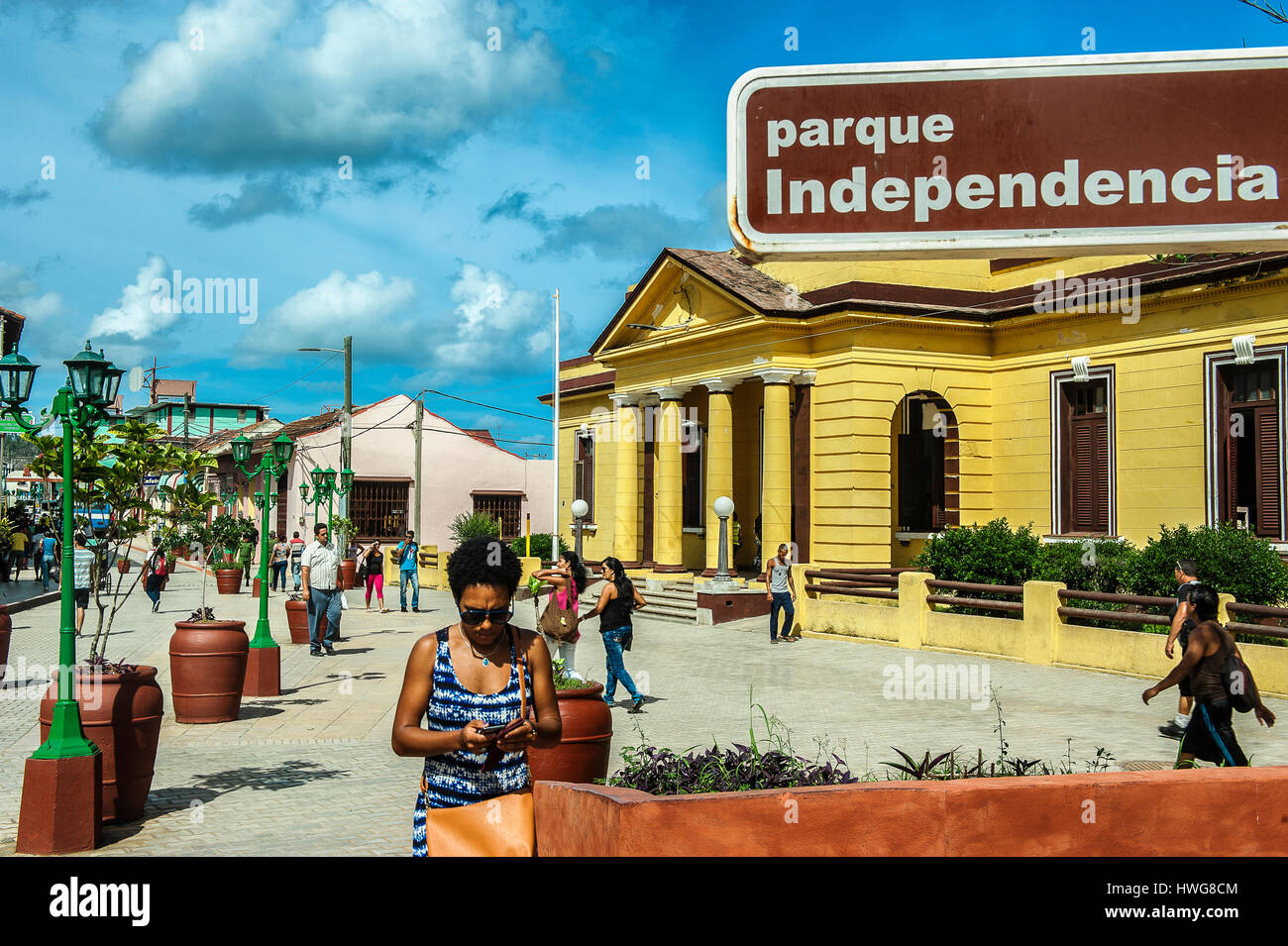 Parque Independencia Baracoa, Cuba Foto Stock