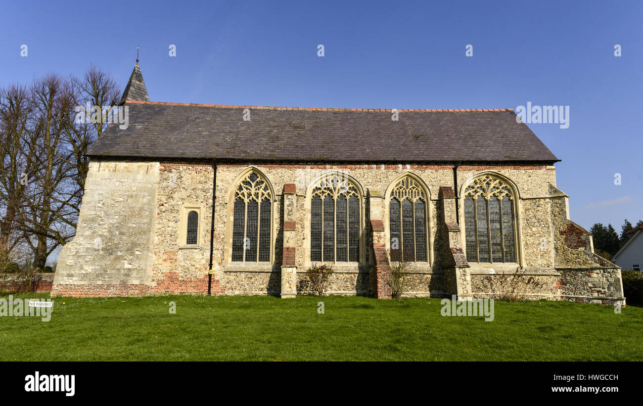 Little Dunmow - Santa Maria la Chiesa Parrocchiale Foto Stock