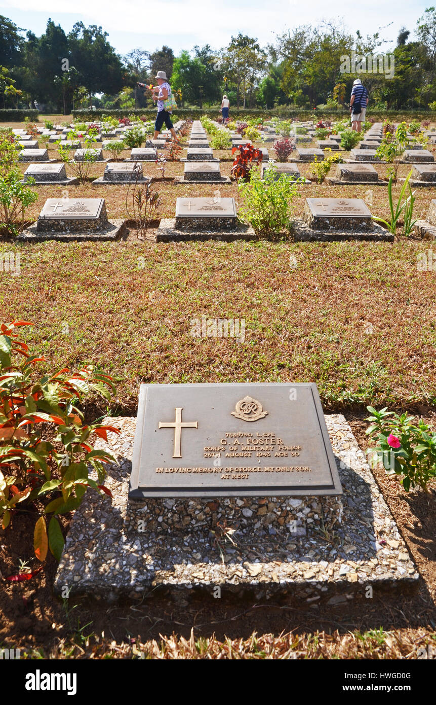 Thanbyuzayat cimitero, Myanmar Foto Stock