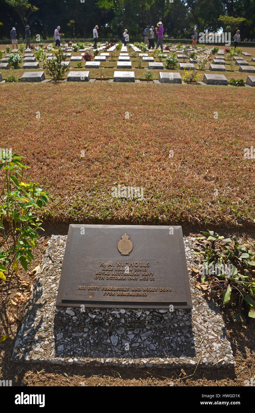 Thanbyuzayat cimitero, Myanmar Foto Stock