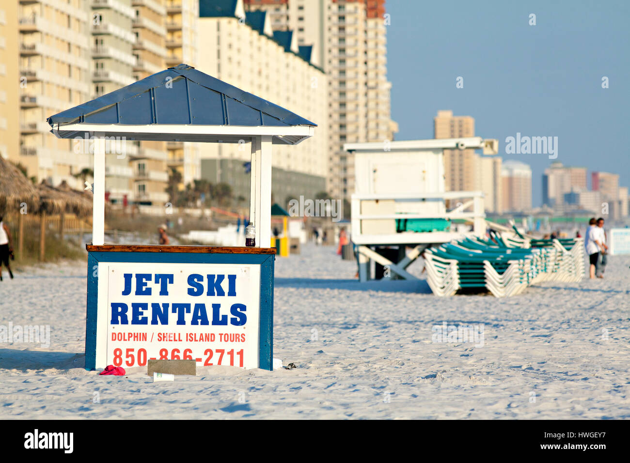 Panama City Beach, Florida durante l'altezza delle vacanze di primavera 2017. Foto Stock