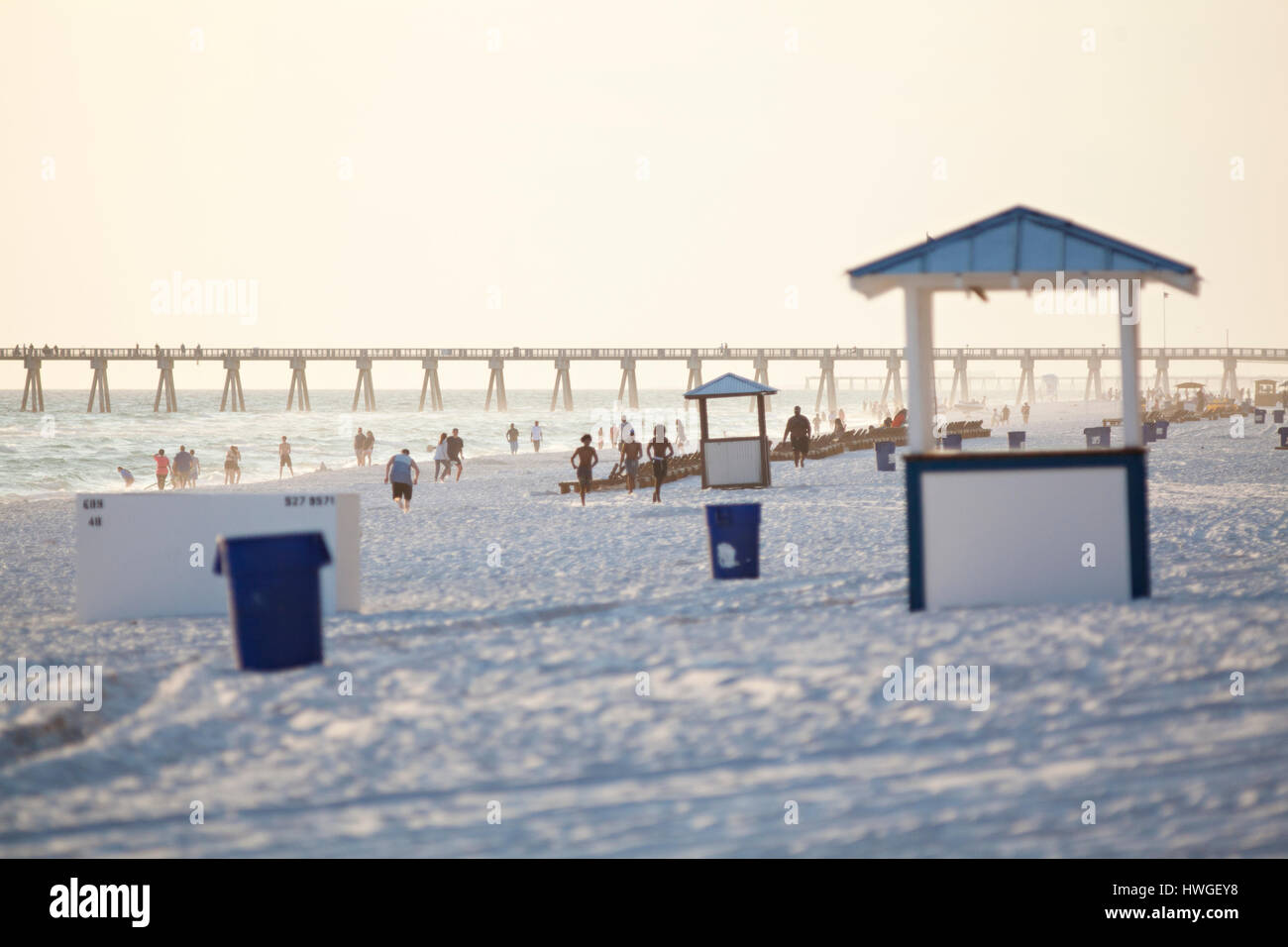 Panama City Beach, Florida durante l'altezza delle vacanze di primavera 2017. Foto Stock