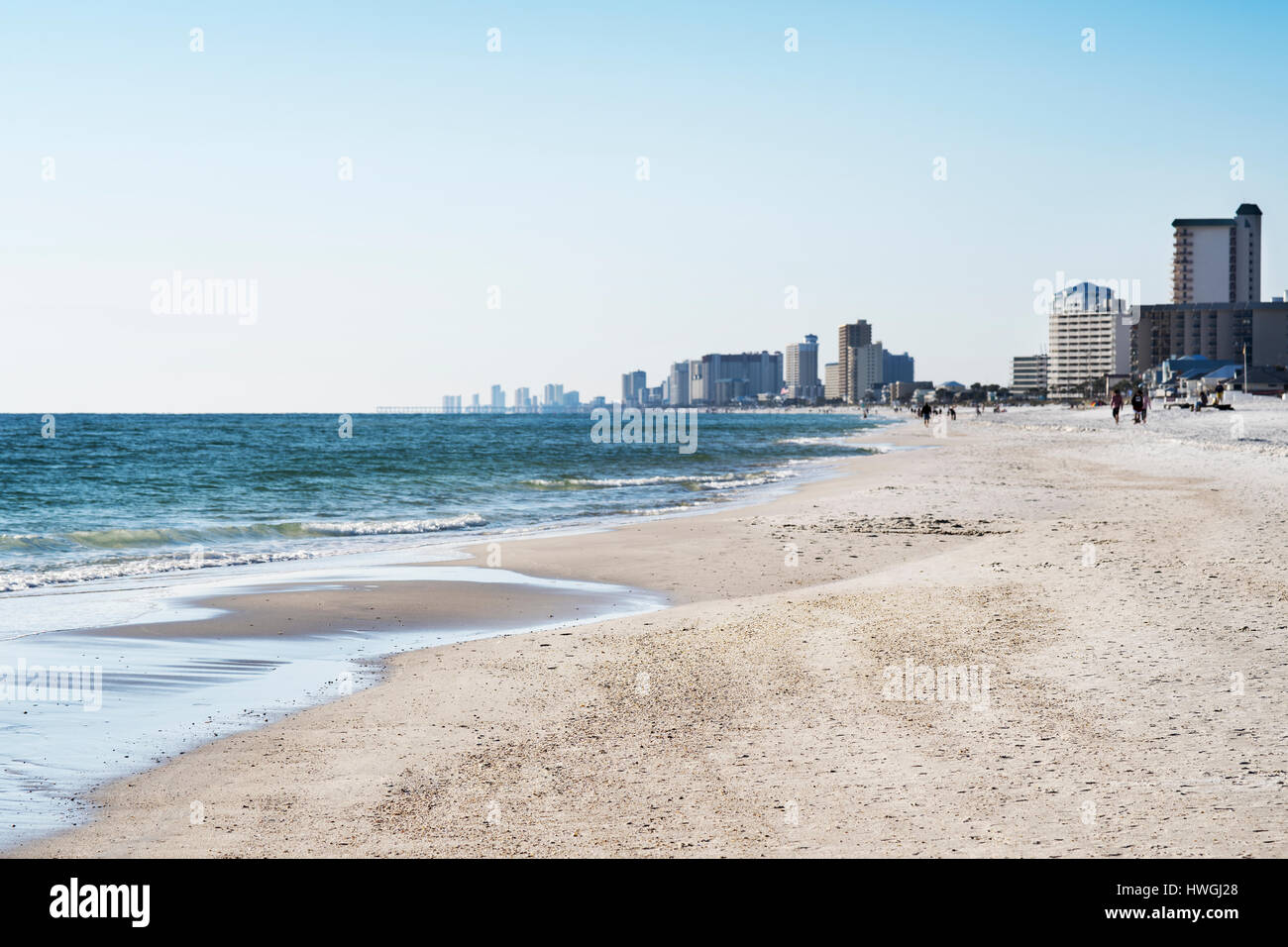 Panama City Beach, Florida durante l'altezza delle vacanze di primavera 2017. Foto Stock