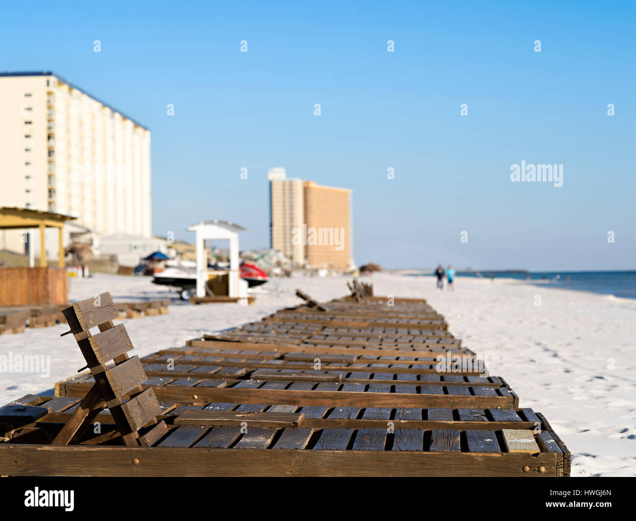 Panama City Beach, Florida durante l'altezza delle vacanze di primavera 2017. Foto Stock