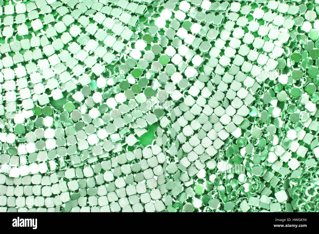 Panno argento closeup Foto Stock