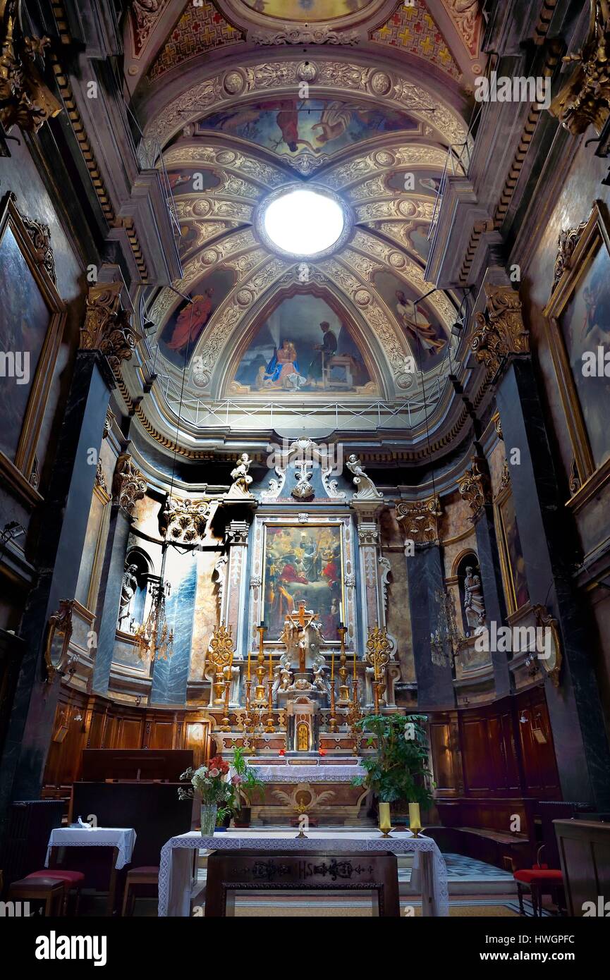 Francia, Alpes Maritimes, Nizza, città vecchia, église Saint-Martin-Saint-Augustin (St. Martin sant'Agostino) chiesa dove Garibaldi fu battezzato Luglio 19, 1808 Foto Stock