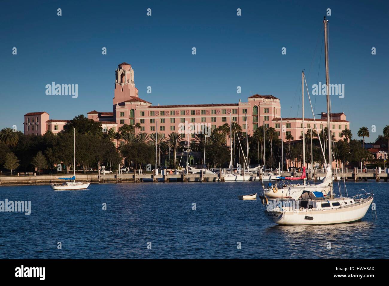 Stati Uniti, Florida, San Pietroburgo, Vinoy Resort Hotel, mattina Foto Stock