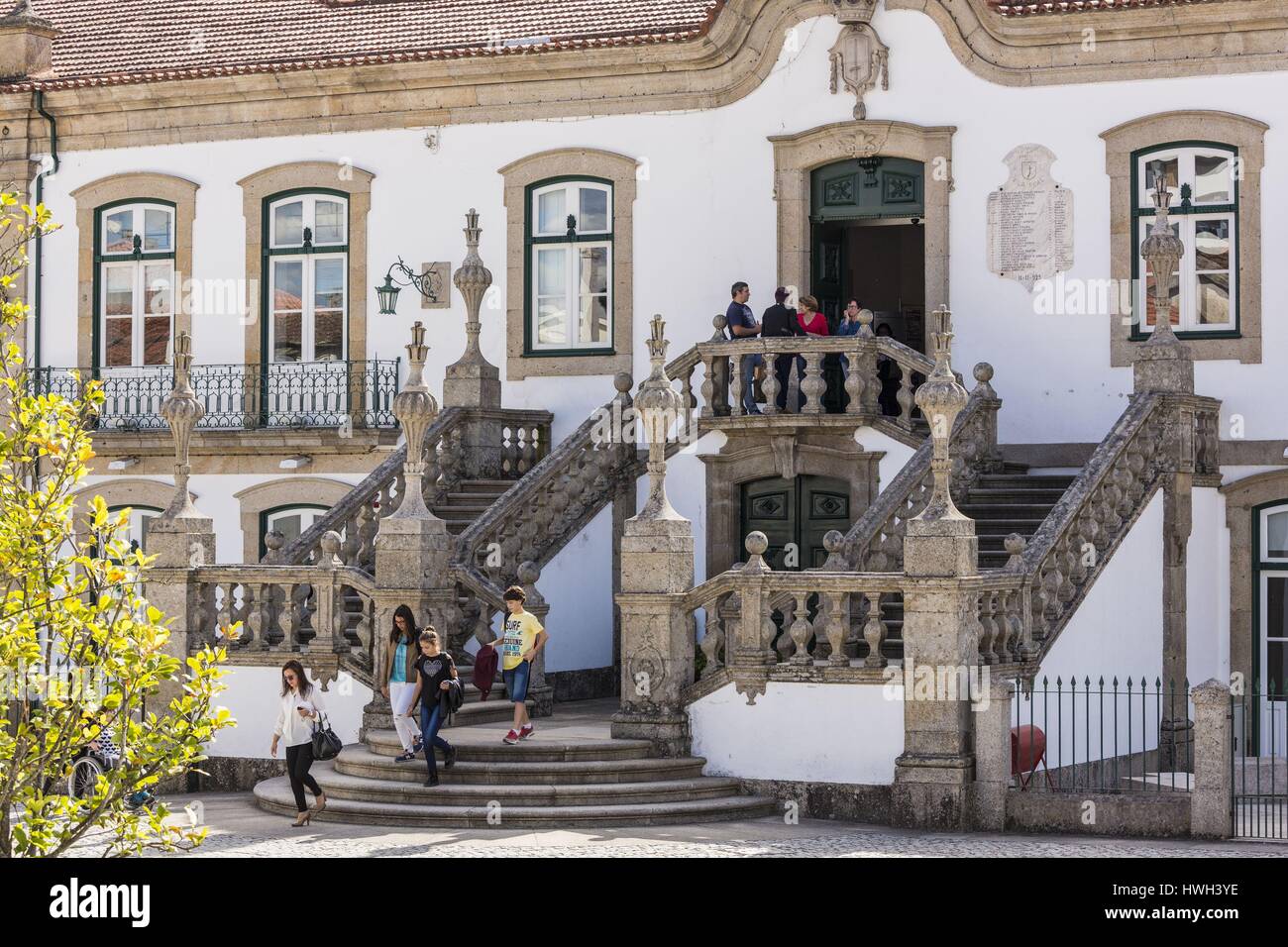 Il Portogallo, Vila Real city hall avenue Carvalho Araújo Foto Stock