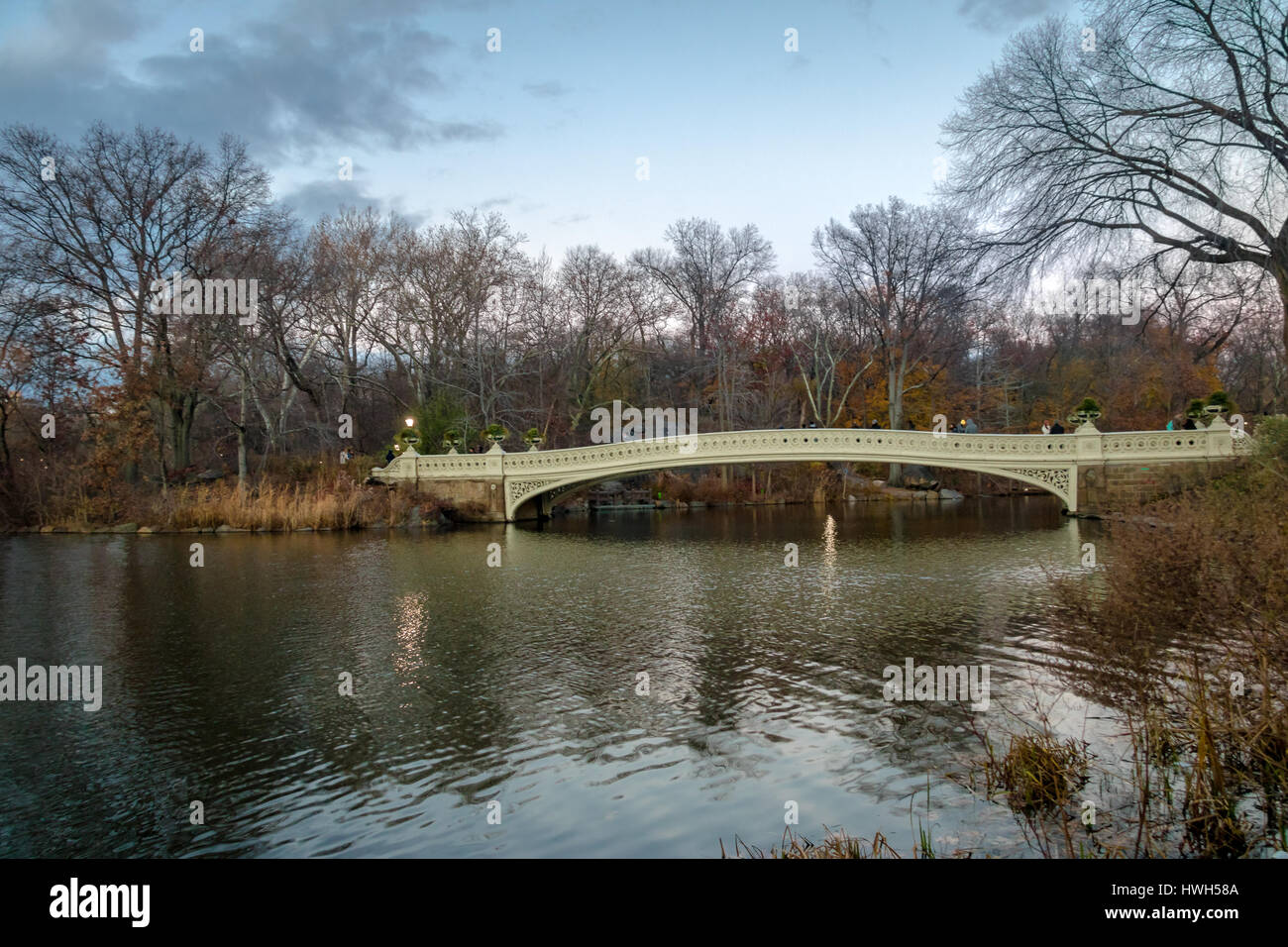 Il ponte di prua a Central Park - New York, Stati Uniti d'America Foto Stock