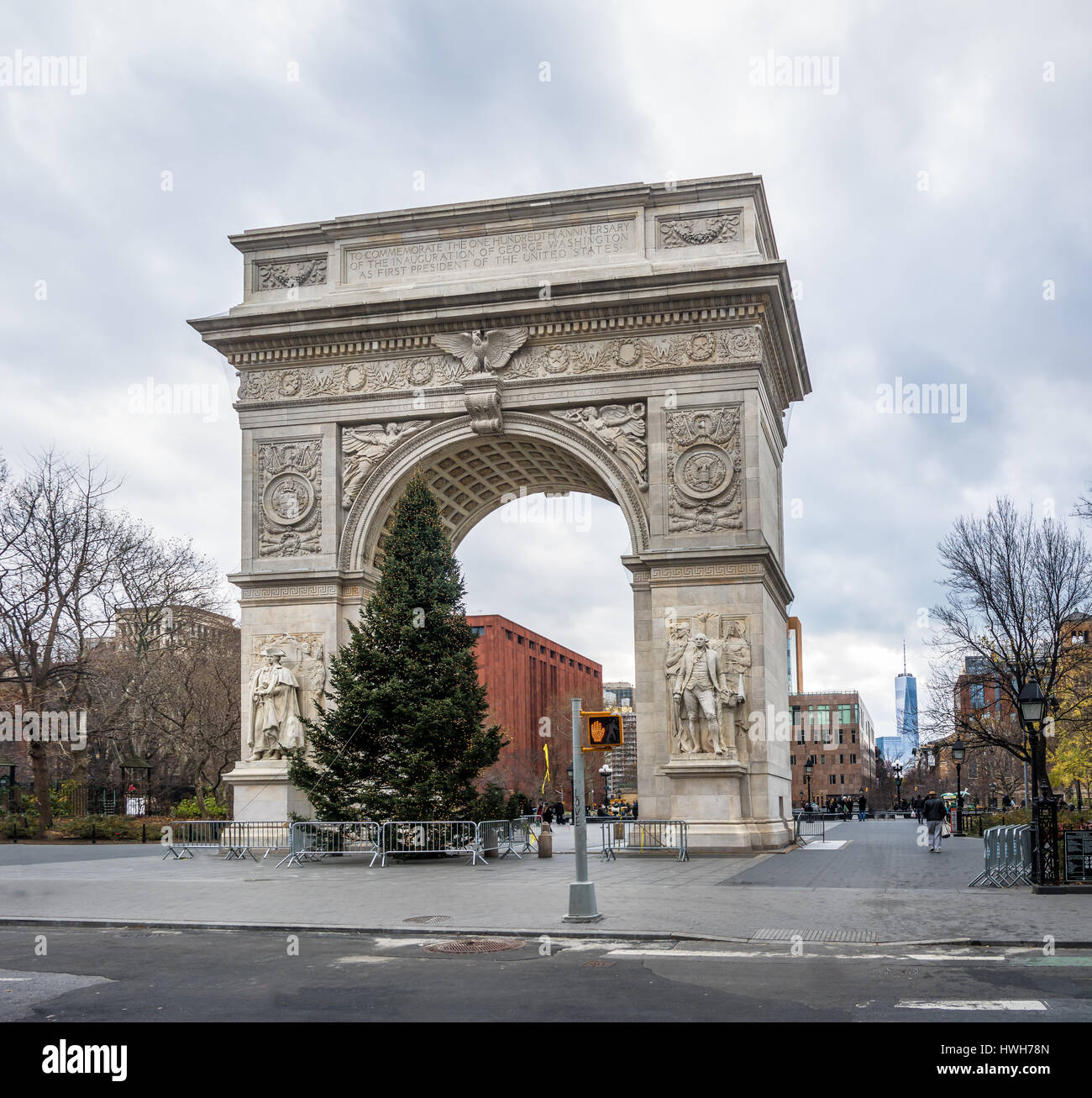 Washington Square Park Arch - New York, Stati Uniti d'America Foto Stock