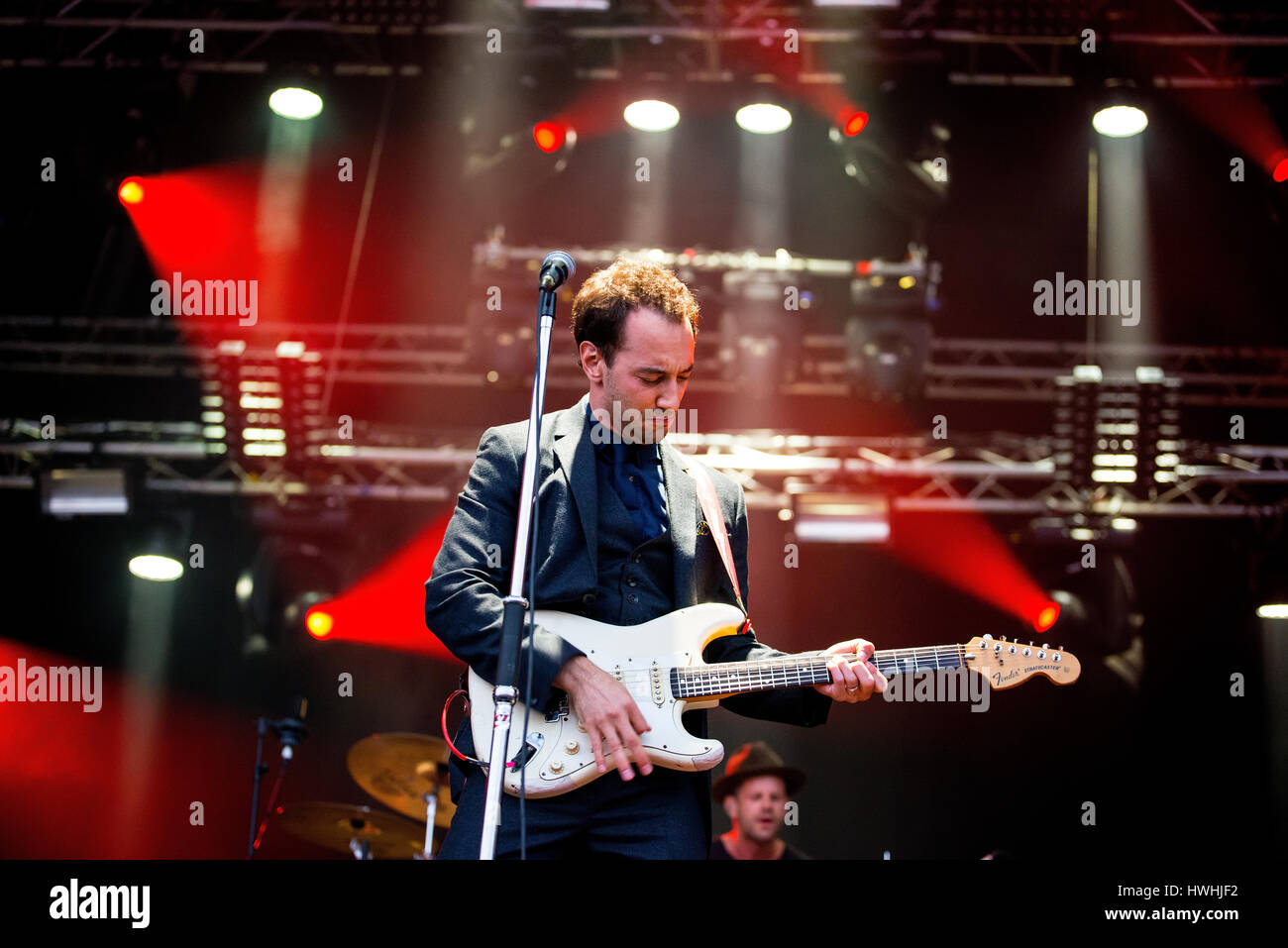 Barcellona - 27 Maggio: Albert Hammond Jr (musicista rock) esegue in Primavera Sound Festival 2015, stadio di ATP, il 27 maggio 2015 a Barcellona, Spagna. Foto Stock