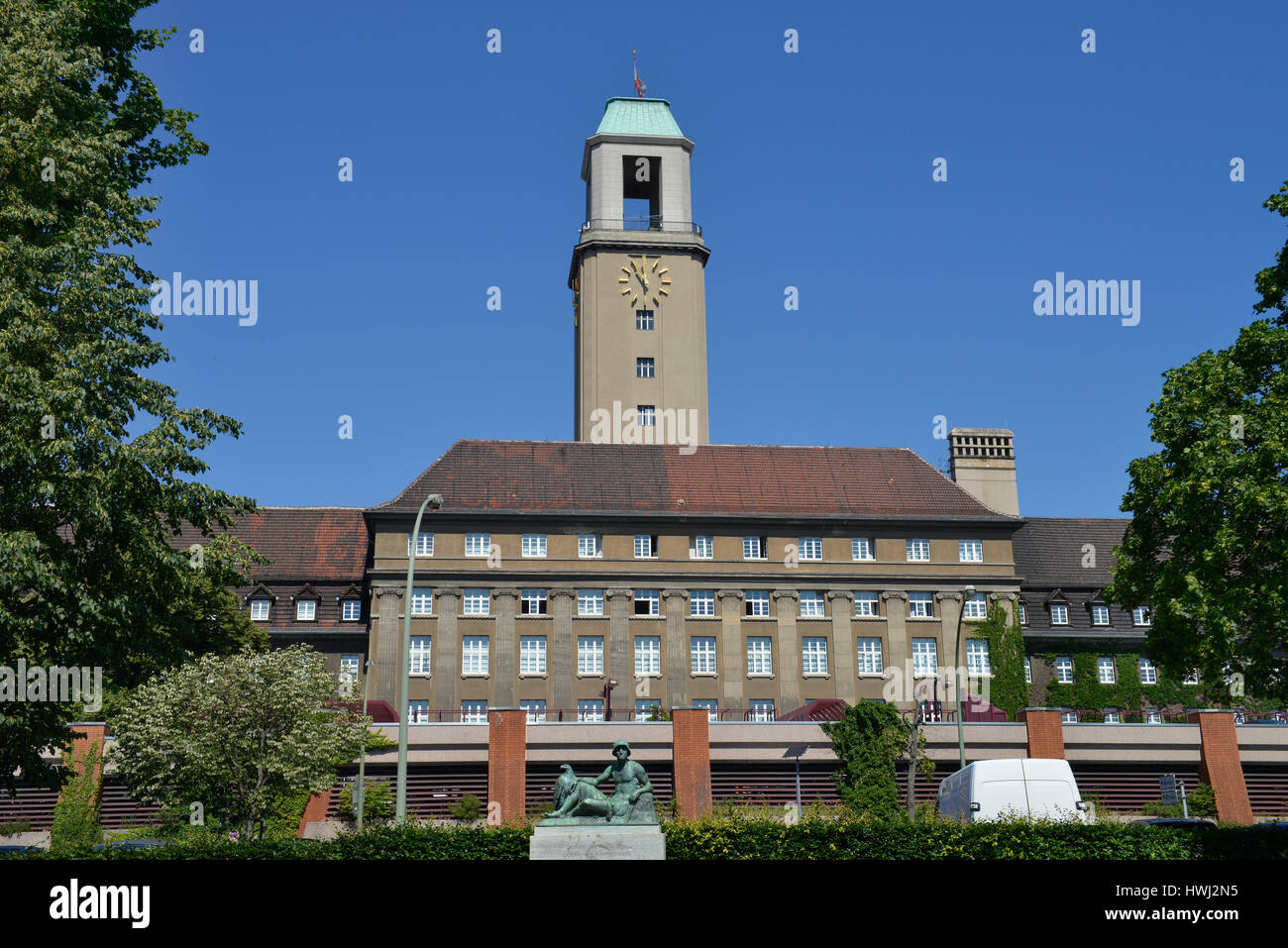 Il Rathaus, Carl-Schurz-Strasse, Spandau, Berlino, Deutschland Foto Stock