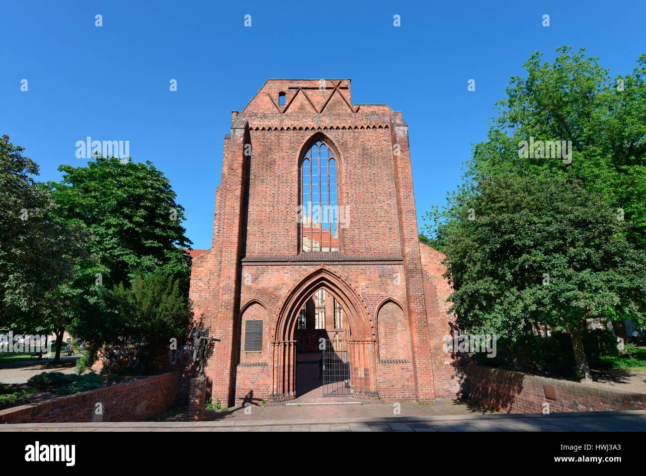 Ruine, Franziskaner-Klosterkirche, Klosterstrasse, nel quartiere Mitte di Berlino, Deutschland Foto Stock