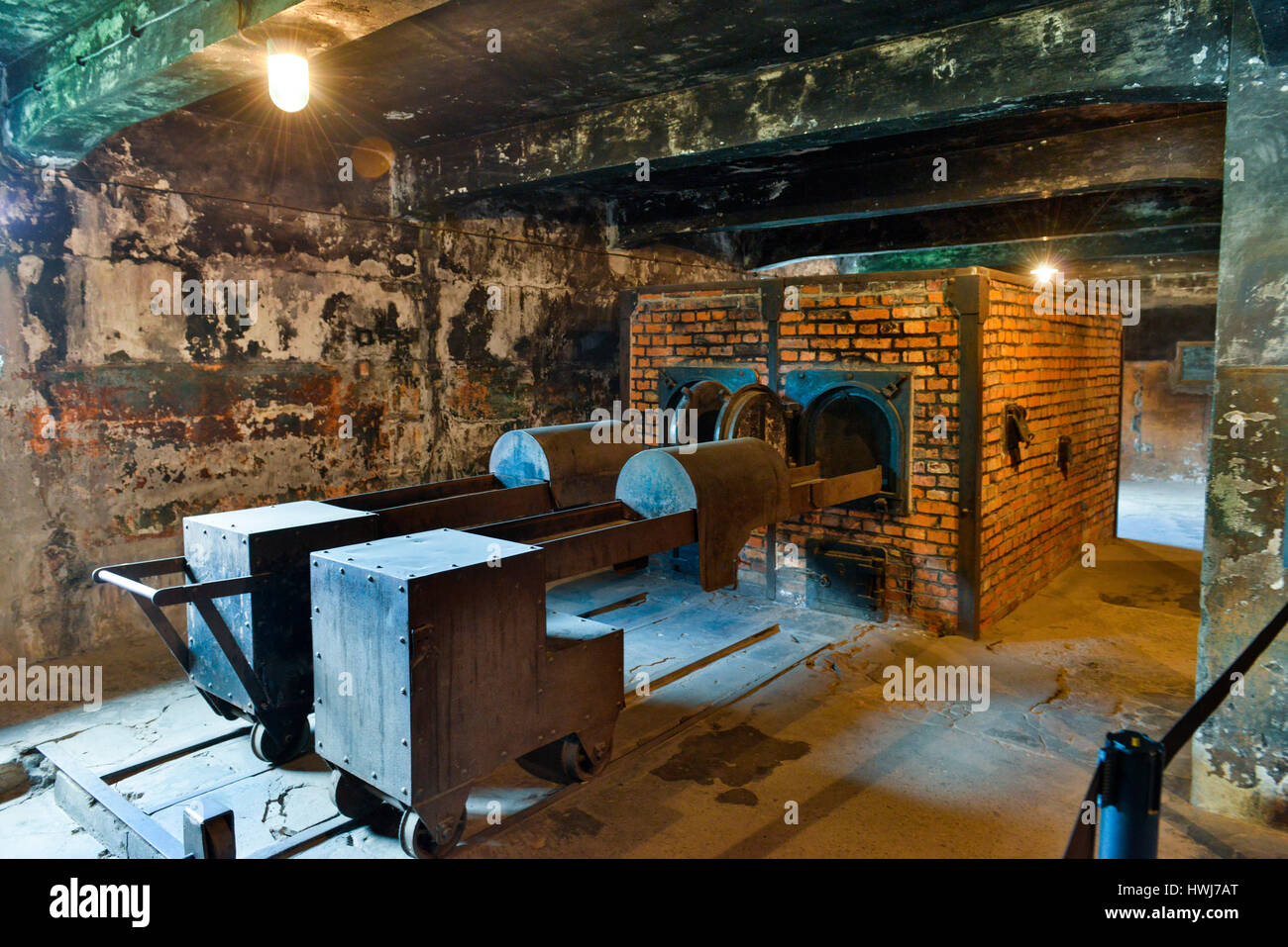 Krematorium, Stammlager I, Konzentrationslager, Auschwitz-Birkenau, Auschwitz, Polen Foto Stock